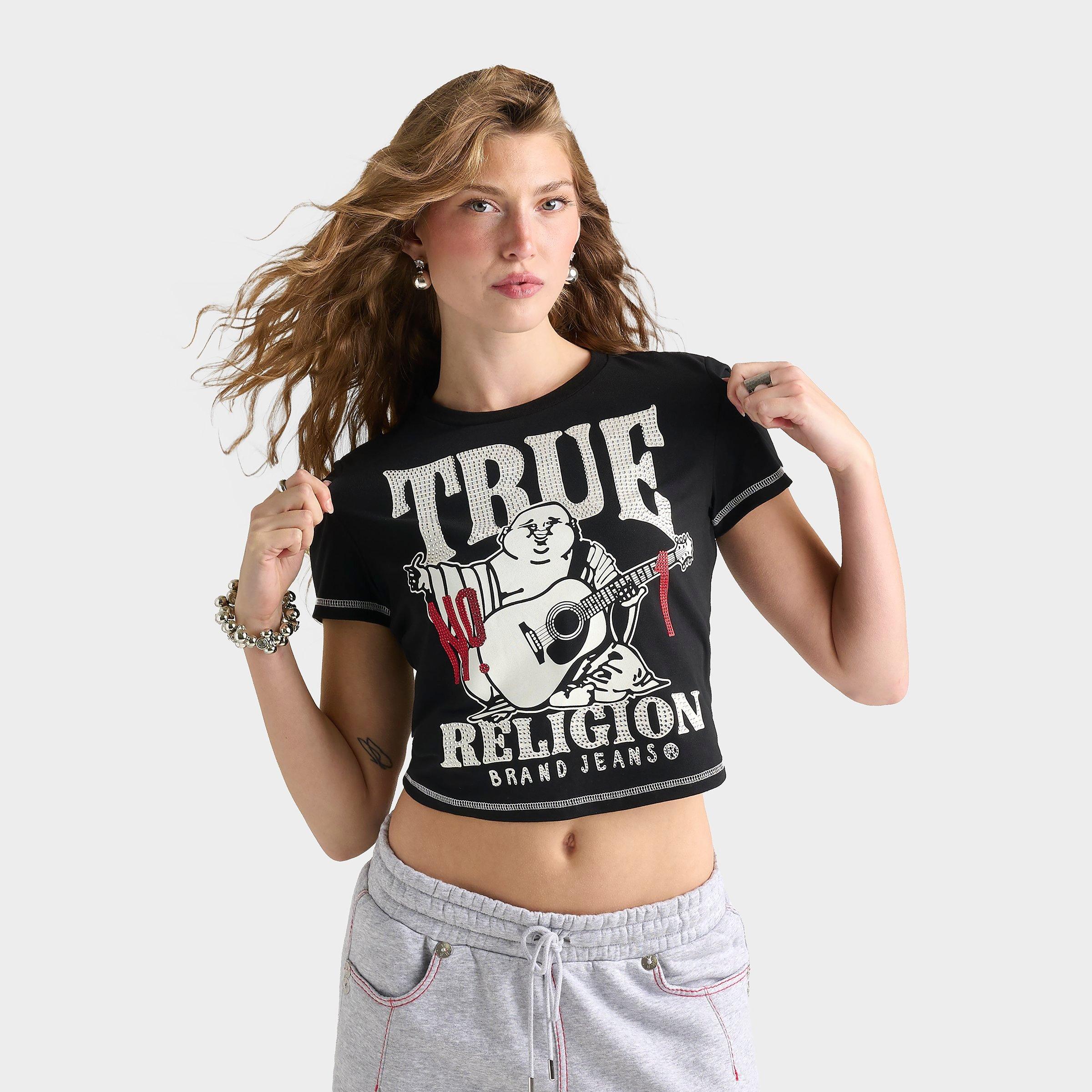 Women's True Religion Crystal Buddha T-Shirt