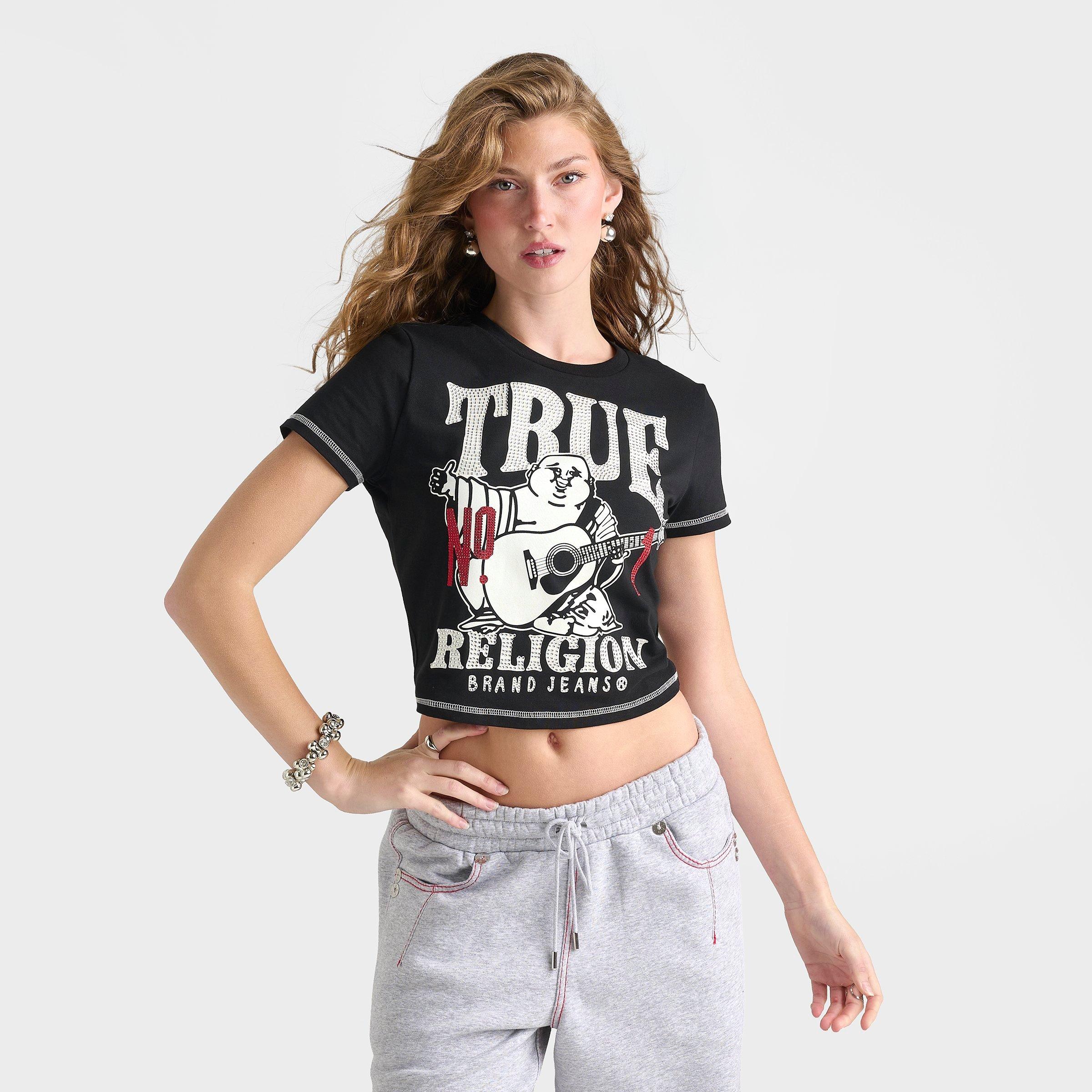 Women's True Religion Crystal Buddha T-Shirt