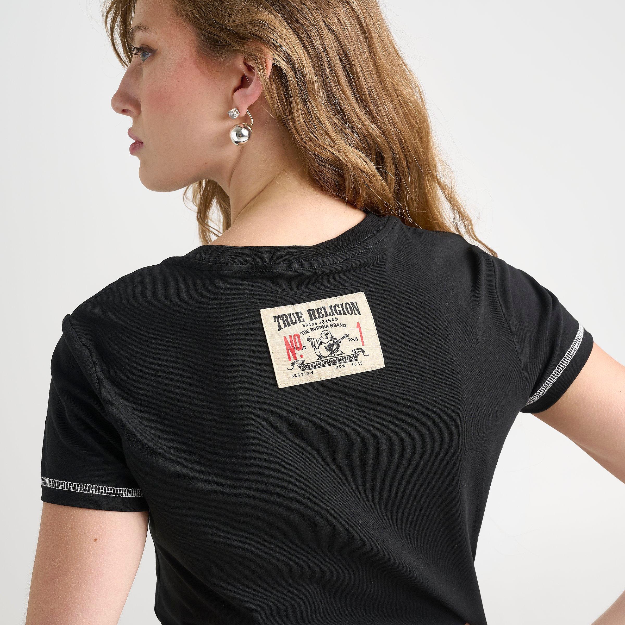 Women's True Religion Crystal Buddha T-Shirt