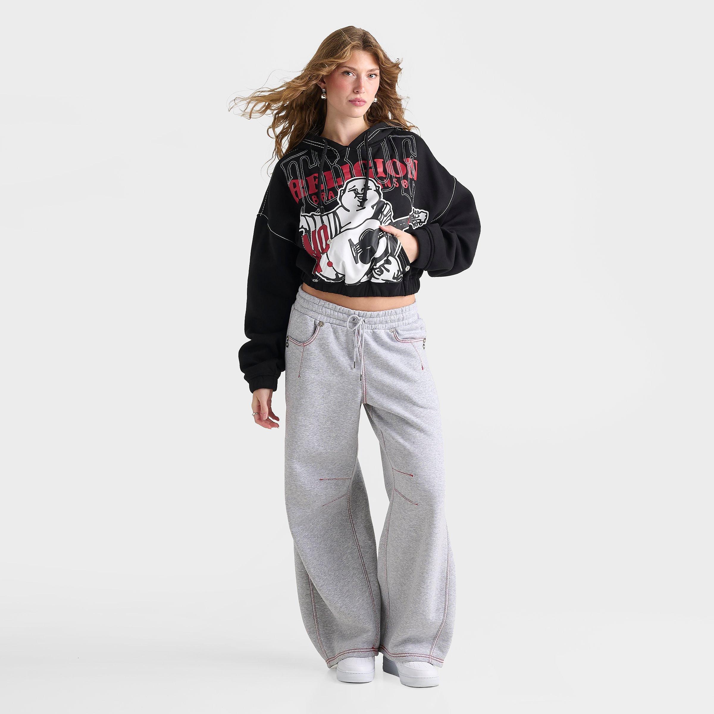 Women's True Religion Stitch Buddha Big T Girlfriend Pullover Hoodie