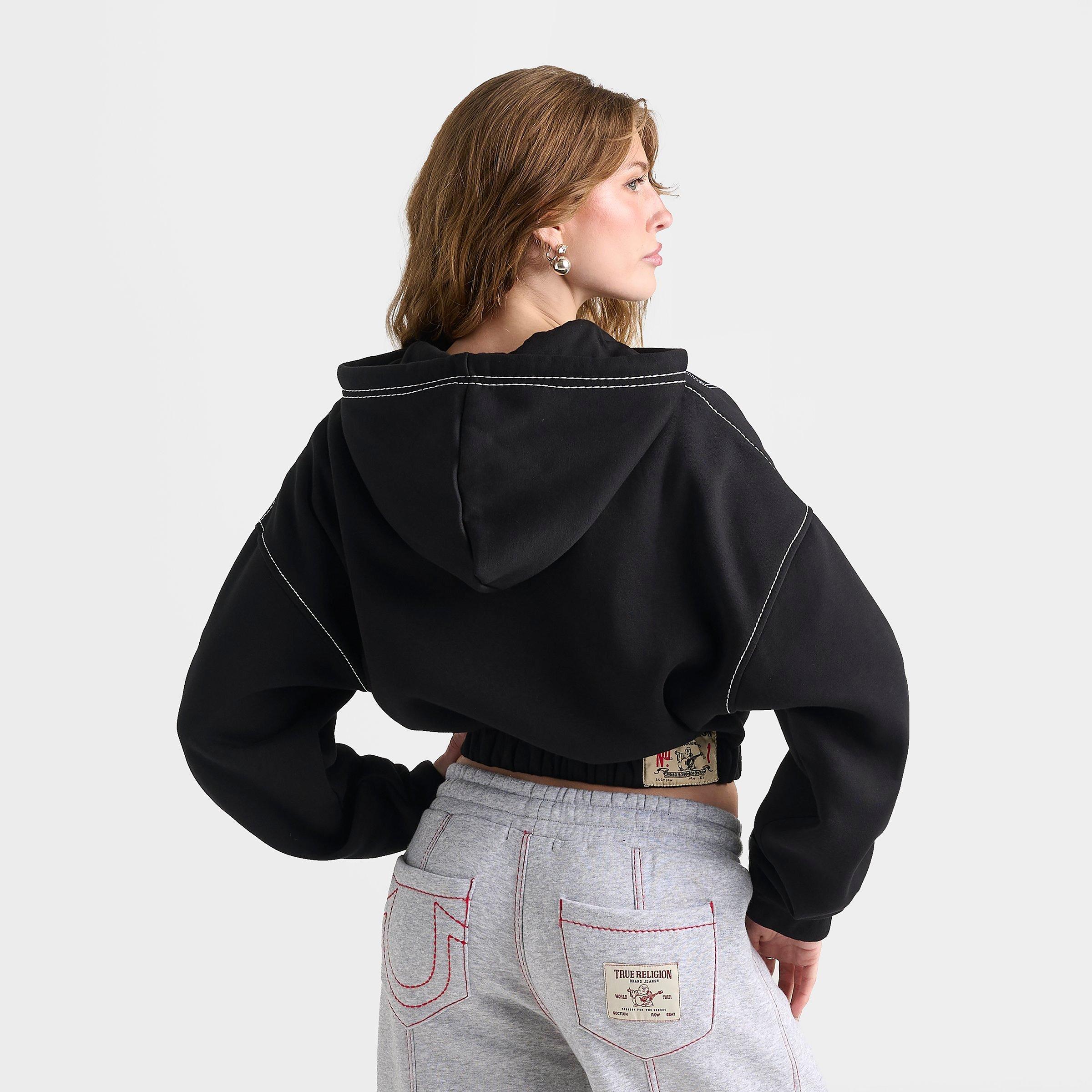 Women's True Religion Stitch Buddha Big T Girlfriend Pullover Hoodie