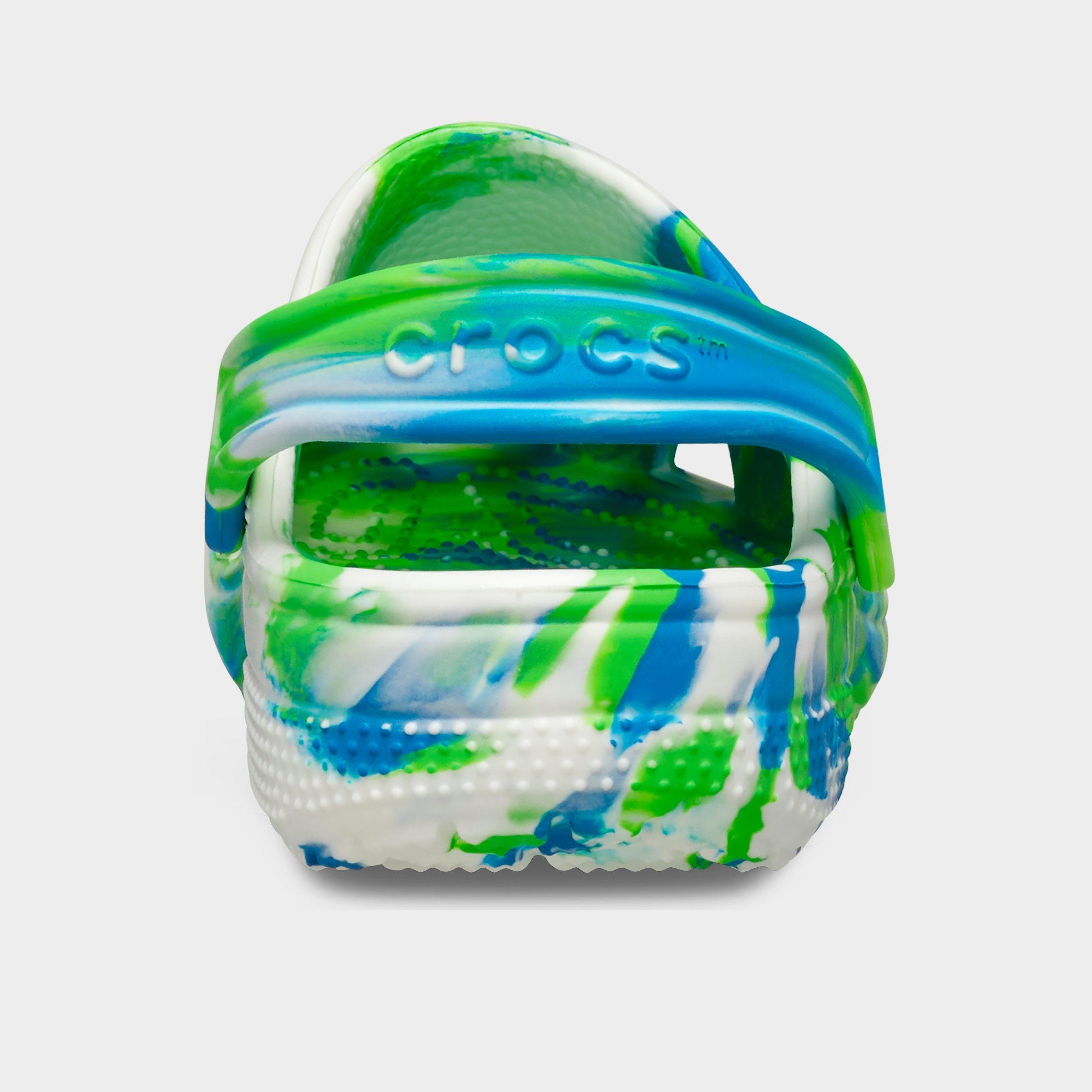 Little Kids' Crocs Glow-In-The-Dark Marbled Classic Clog Shoes