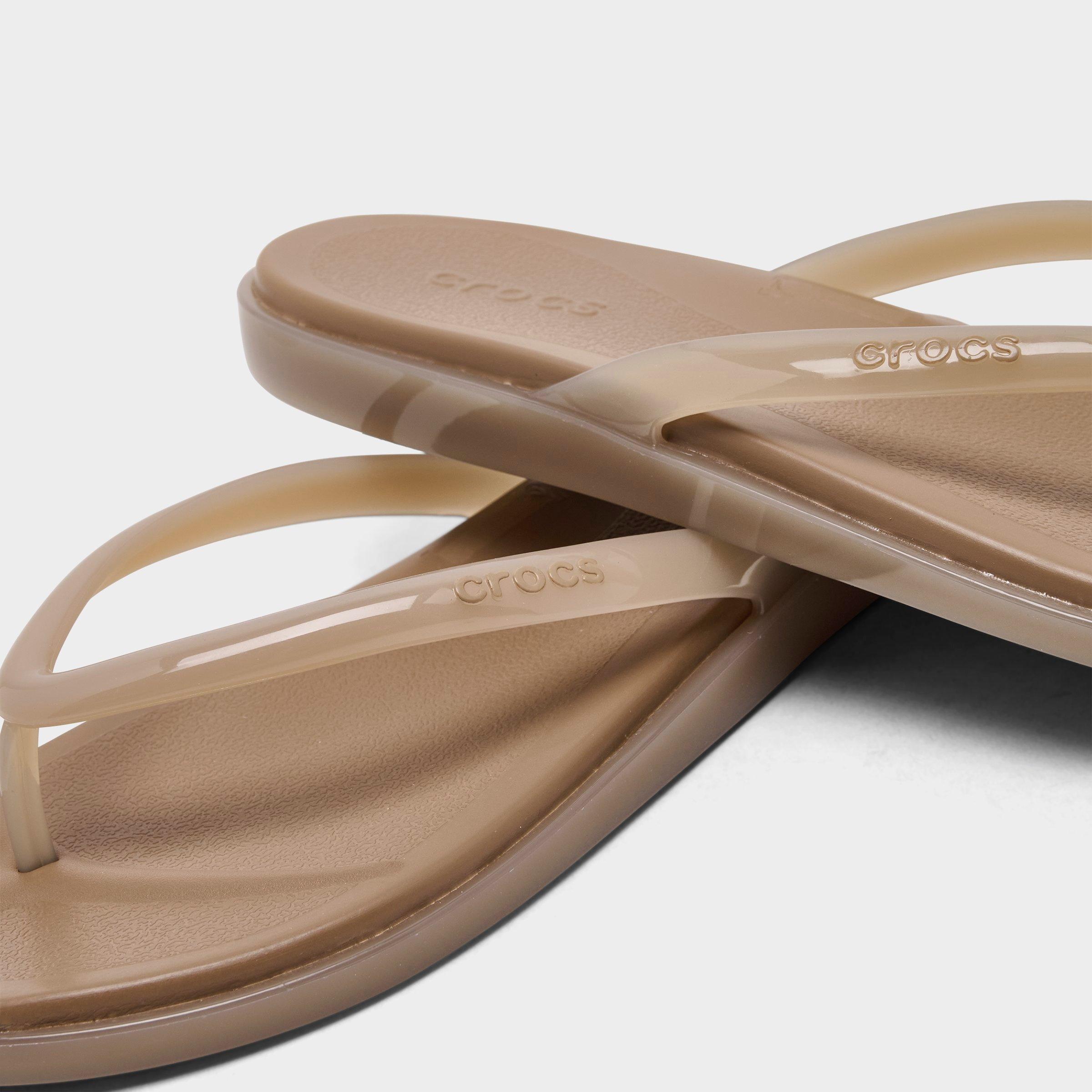 Women's Crocs Miami Round Toe Jelly Flip Flop Sandals