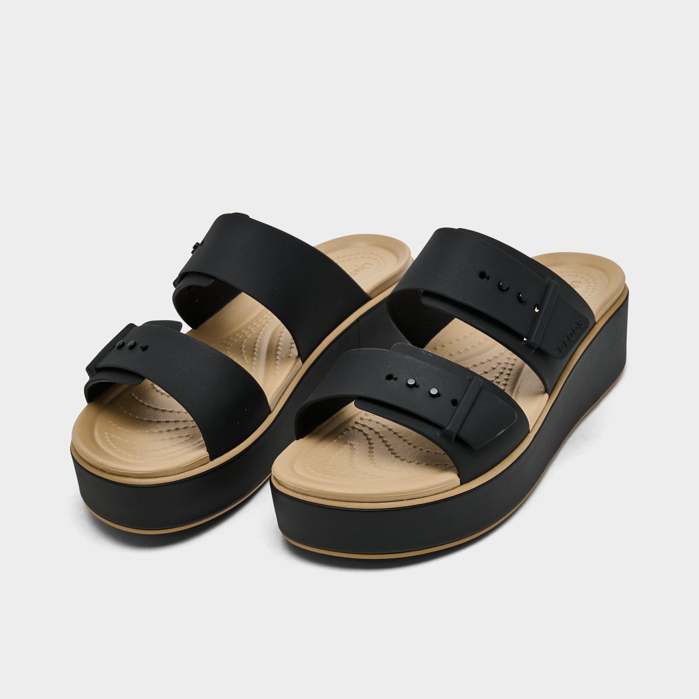 Women's Crocs Brooklyn Matte Wrap Low Wedge Sandals
