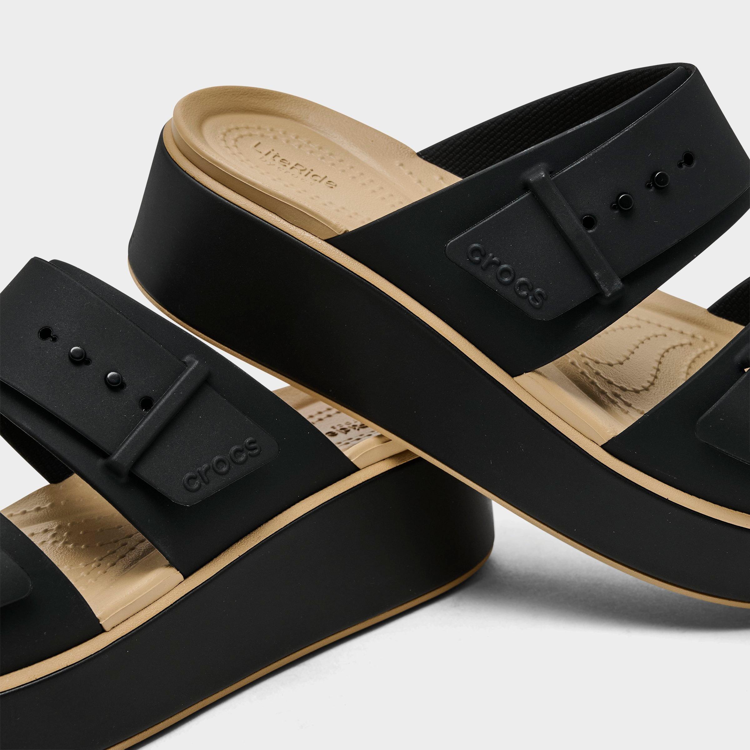 Women's Crocs Brooklyn Matte Wrap Low Wedge Sandals