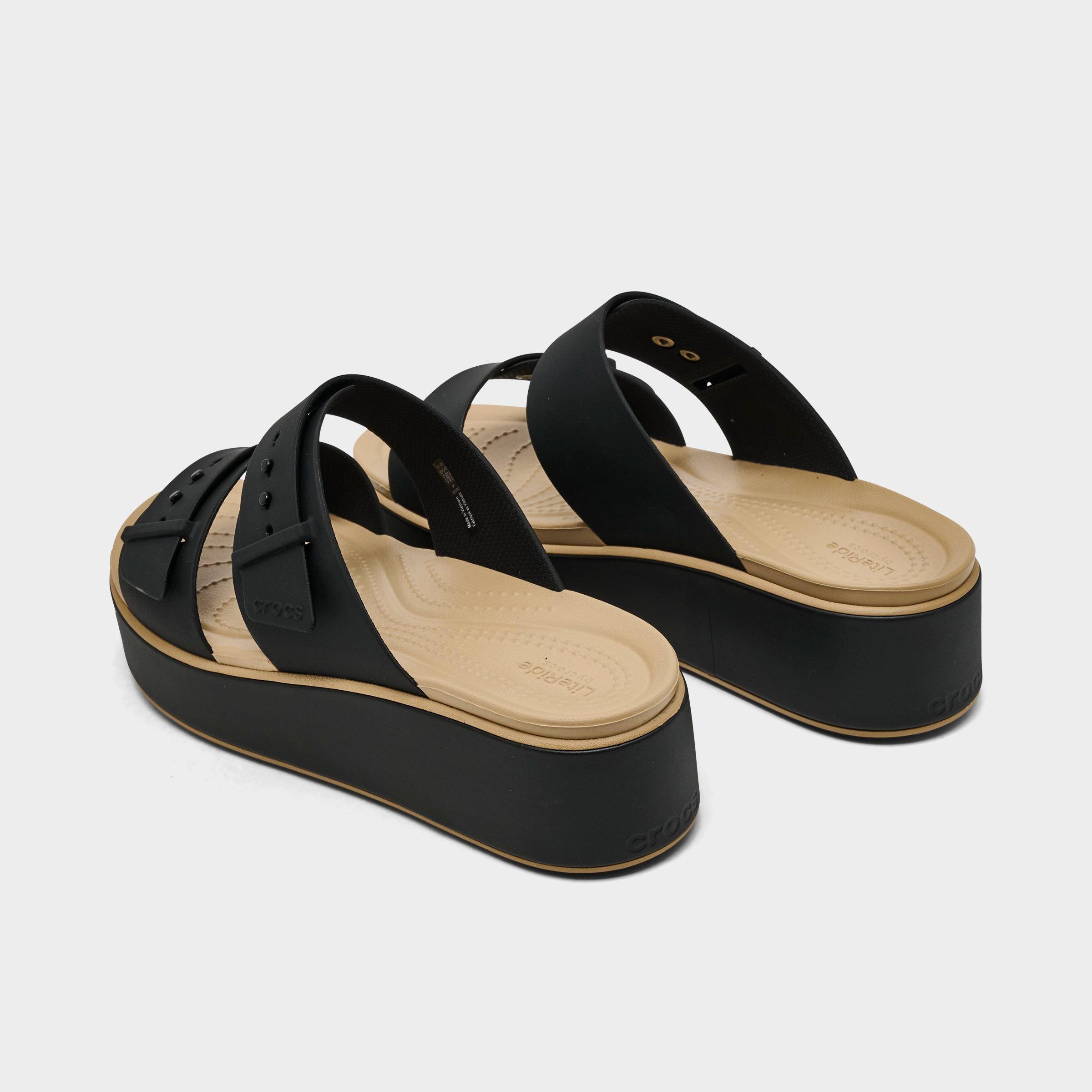 Women's Crocs Brooklyn Matte Wrap Low Wedge Sandals