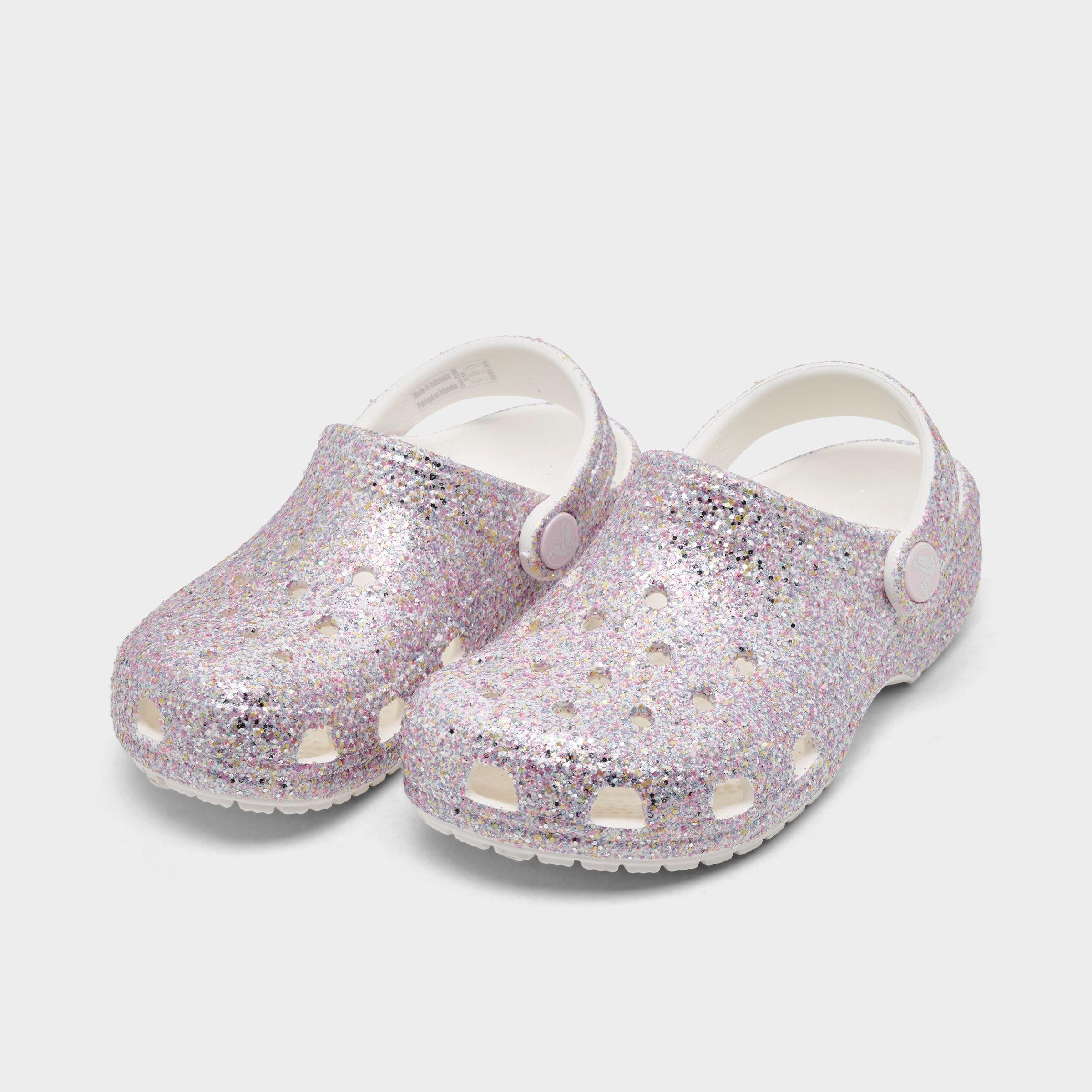 Girls' Toddler Crocs Classic Glitter Clog Shoes