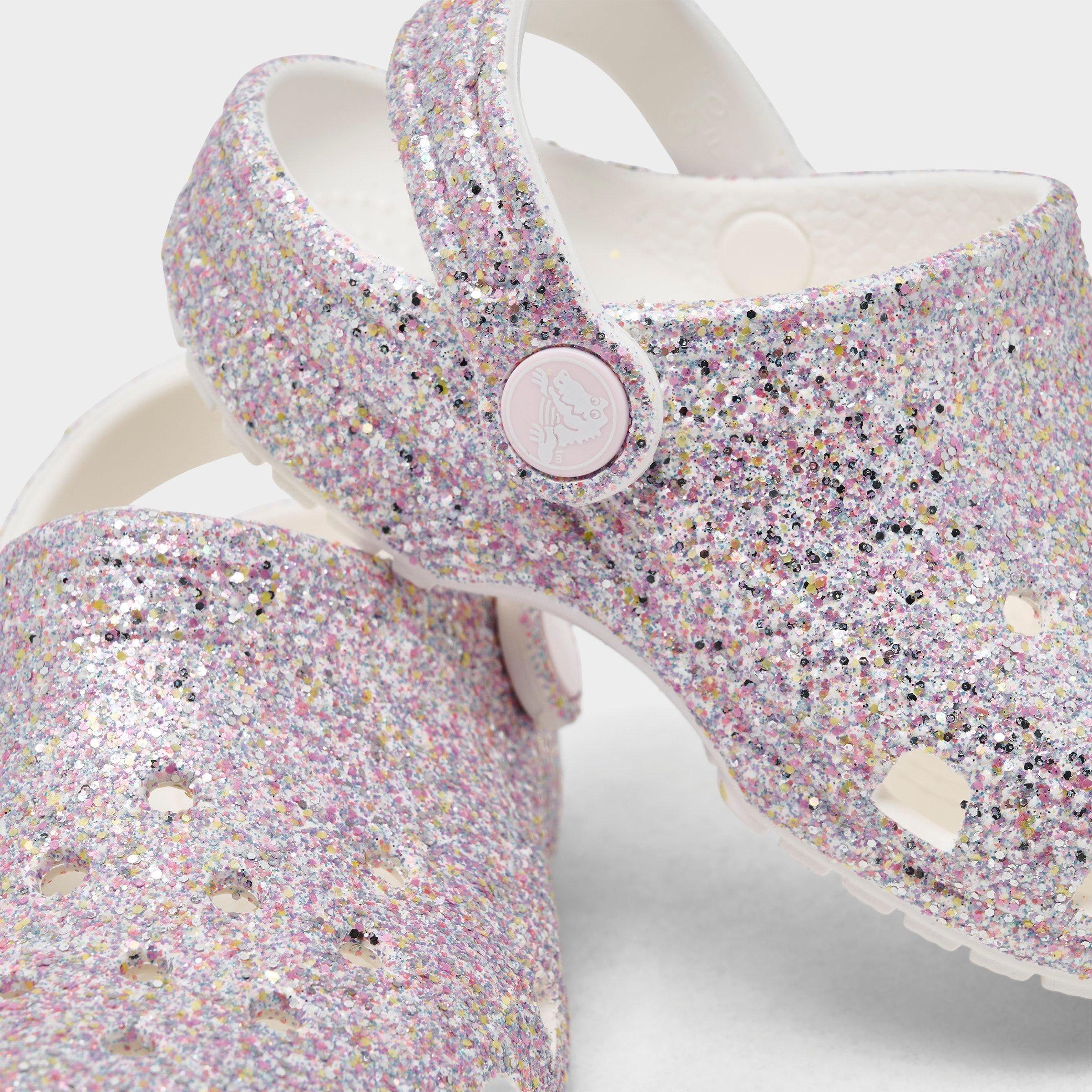 Girls' Toddler Crocs Classic Glitter Clog Shoes