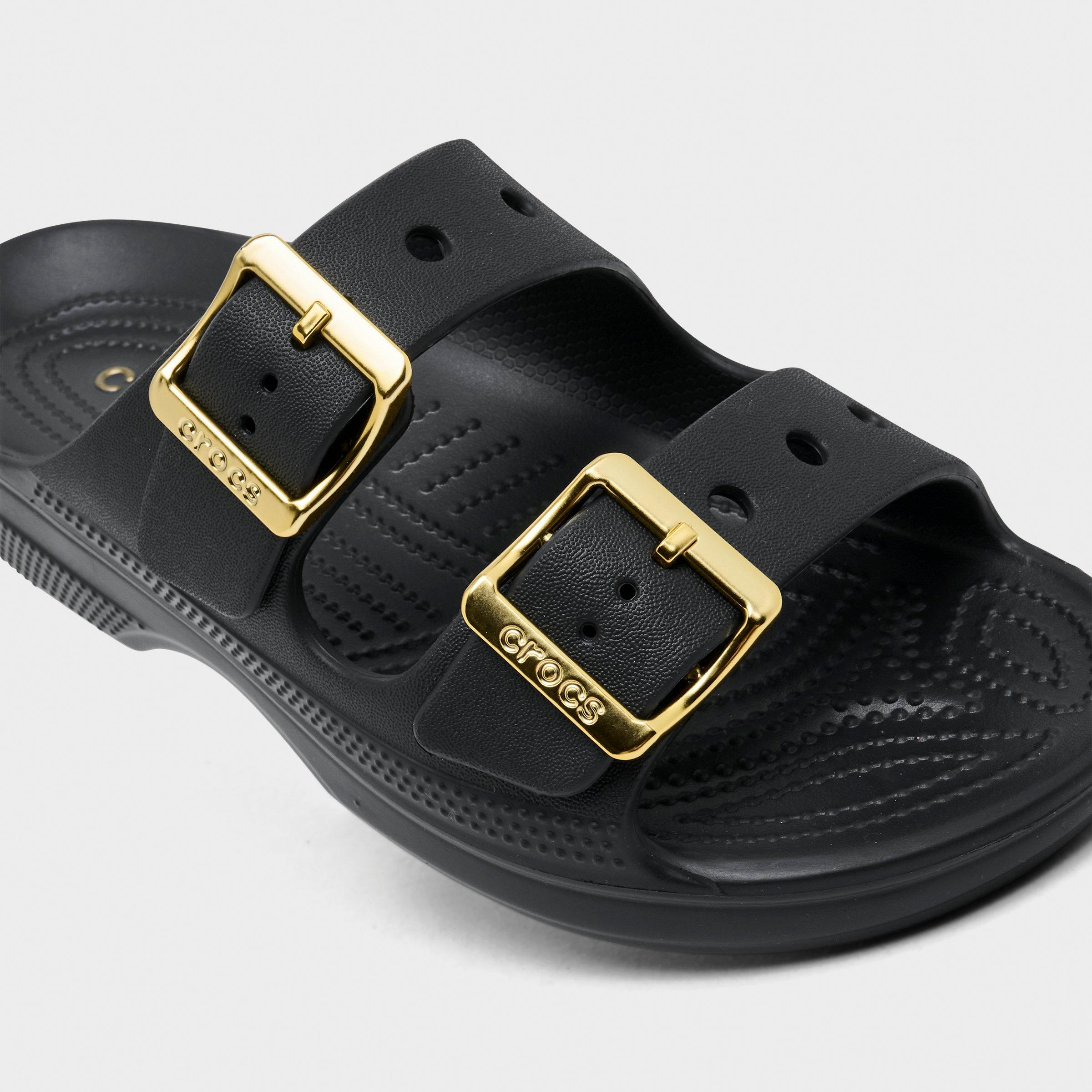Women's Crocs Saturday Metallic Buckle Casual Sandals