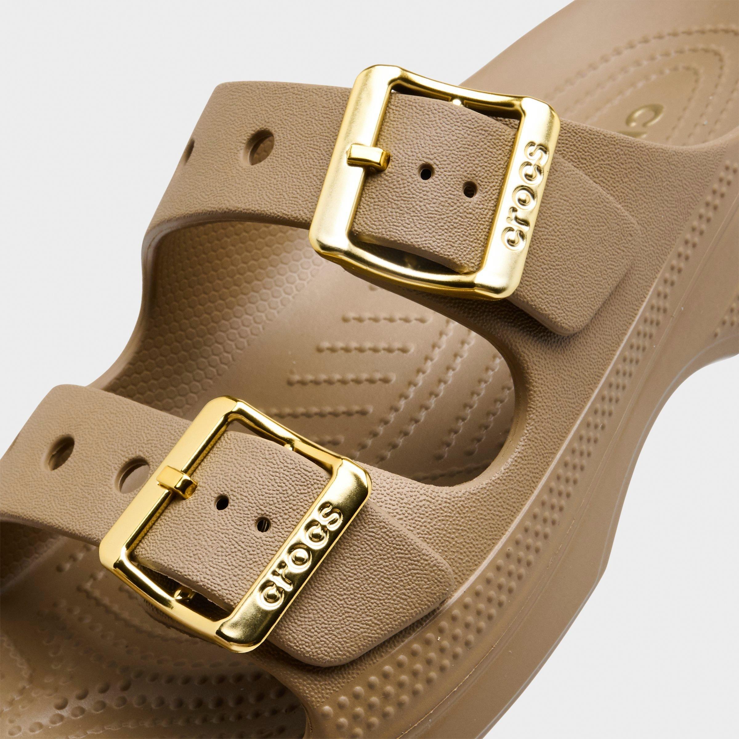 Women's Crocs Saturday Metallic Buckle Casual Sandals
