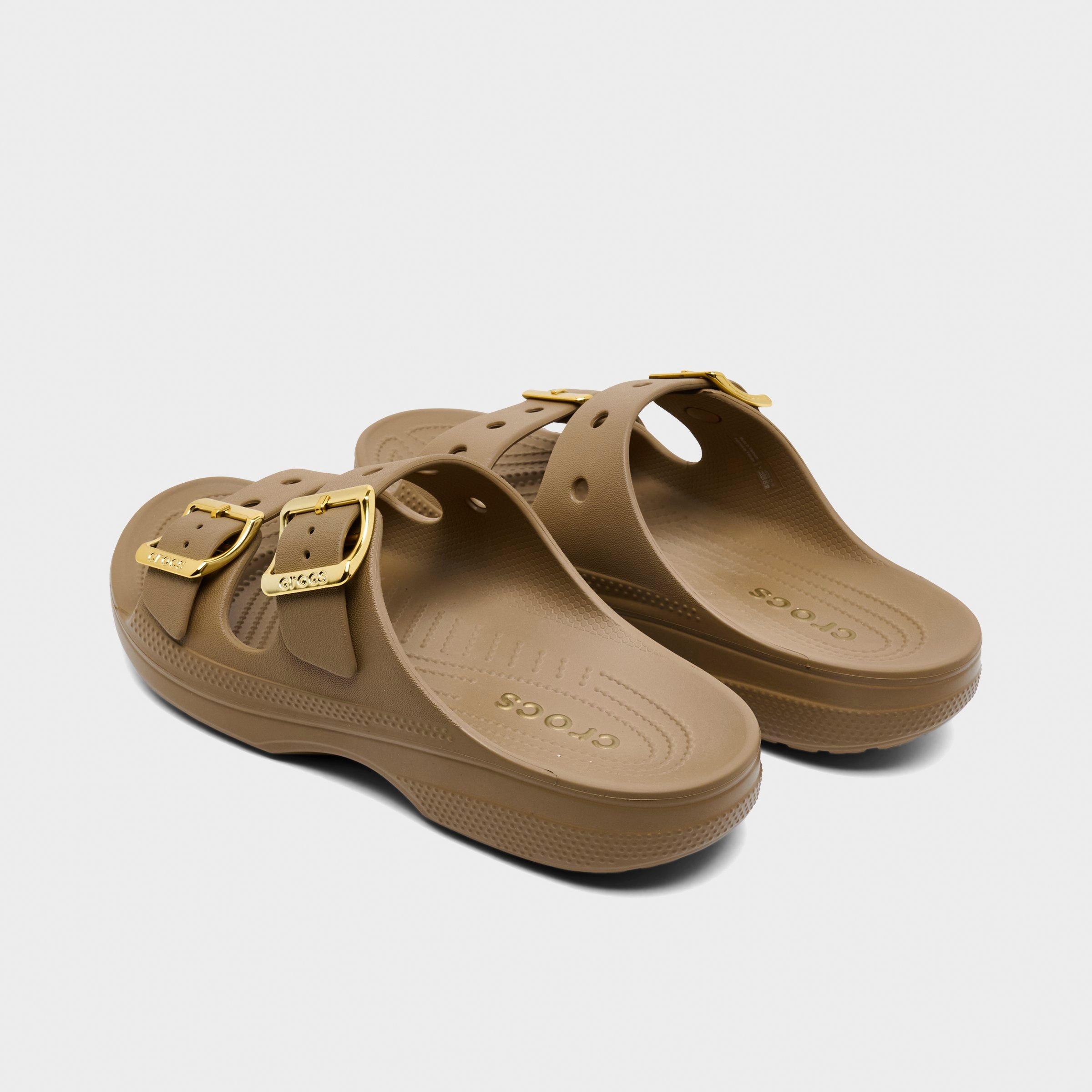 Women's Crocs Saturday Metallic Buckle Casual Sandals