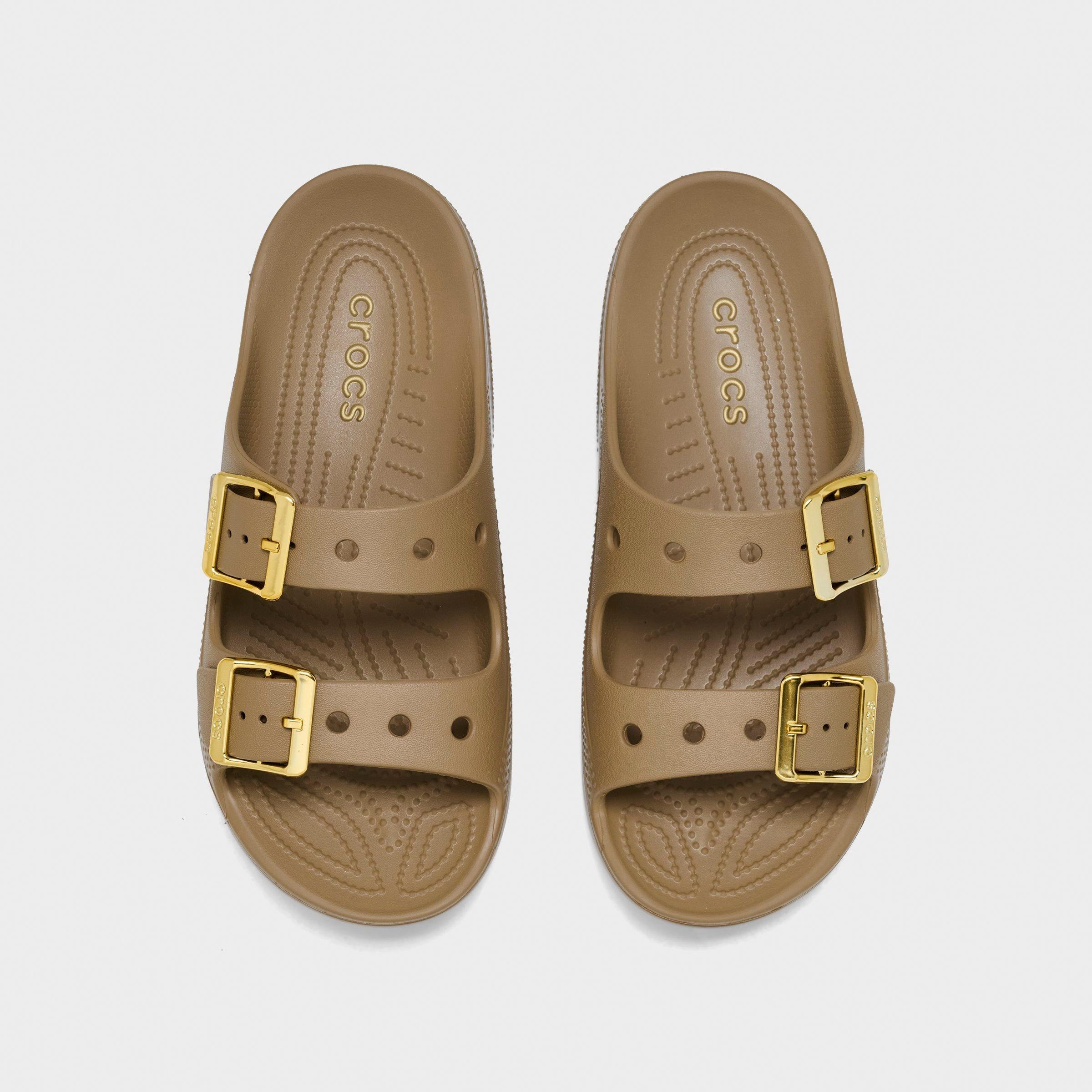 Women's Crocs Saturday Metallic Buckle Casual Sandals