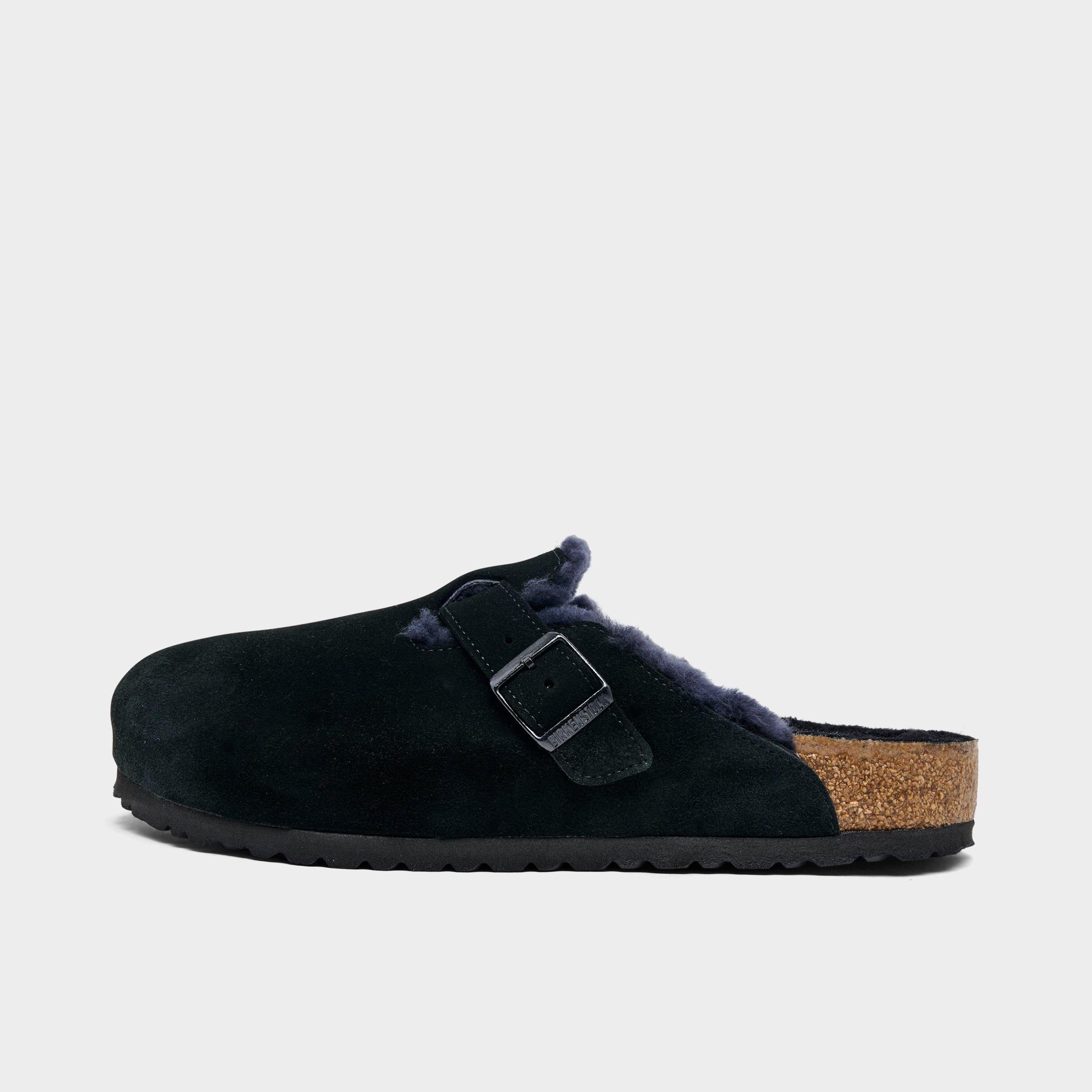 Men's Birkenstock Boston Shearling Suede Leather Clogs | JD Sports