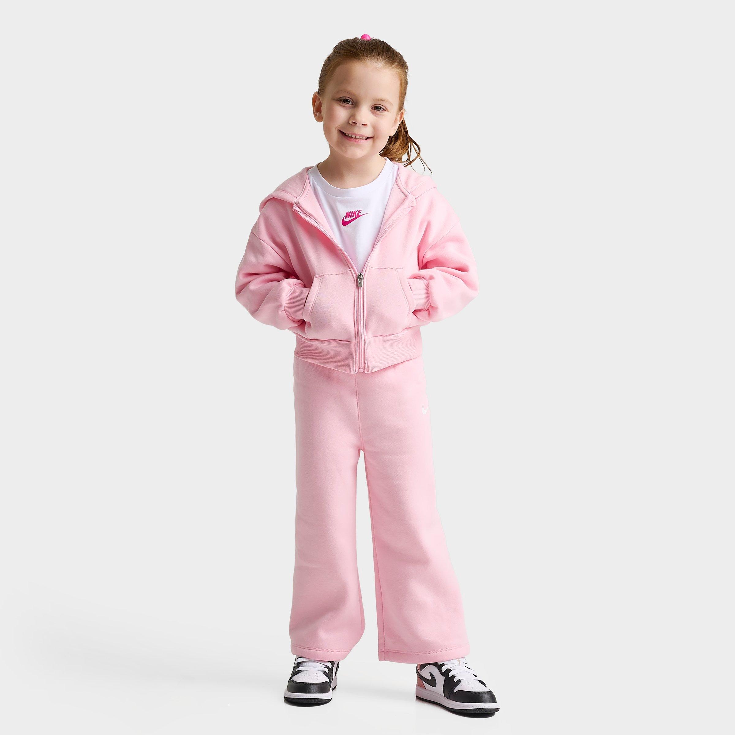 Girls' Toddler Nike Full-Zip Hoodie and Wide Leg Sweatpants Set