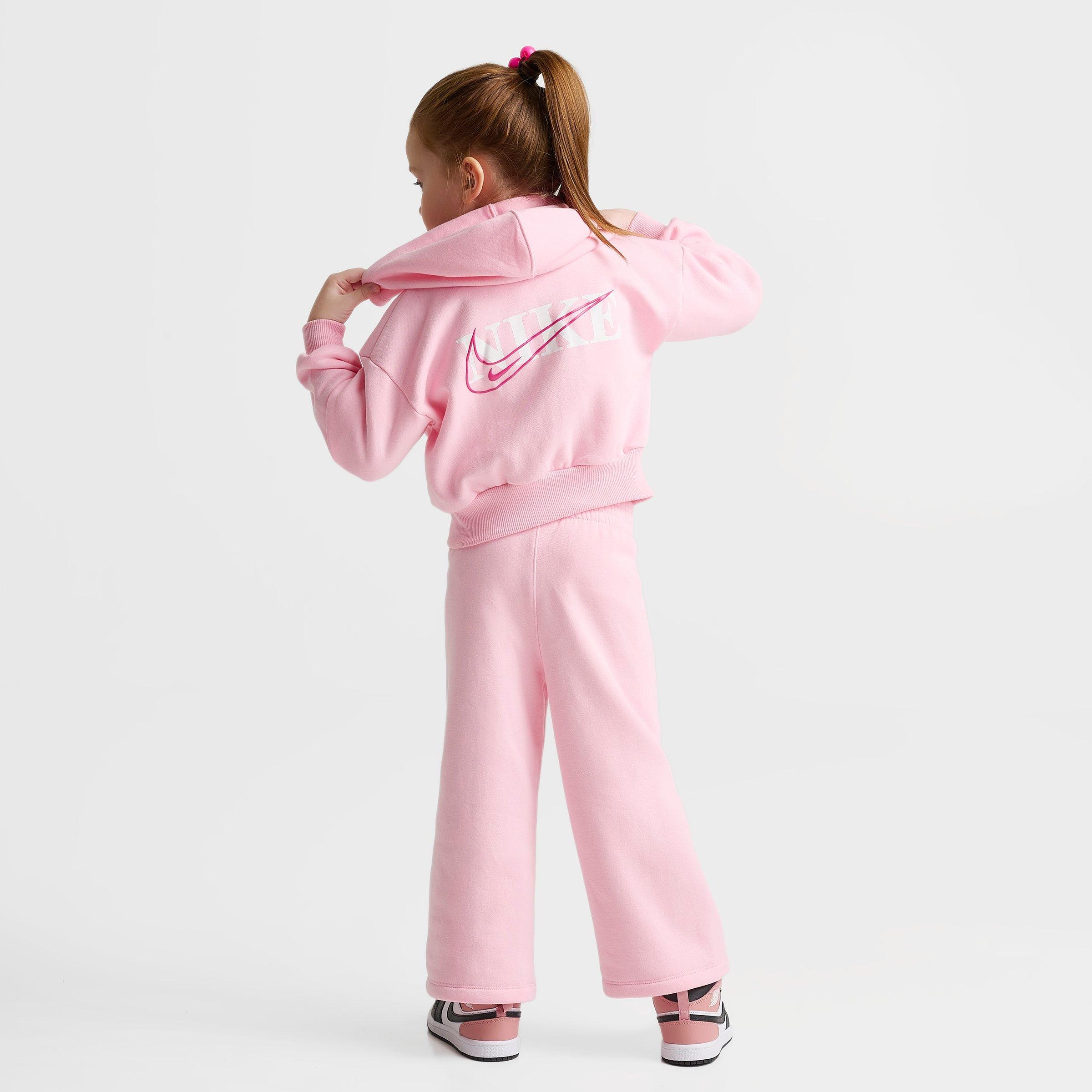Girls' Toddler Nike Full-Zip Hoodie and Wide Leg Sweatpants Set