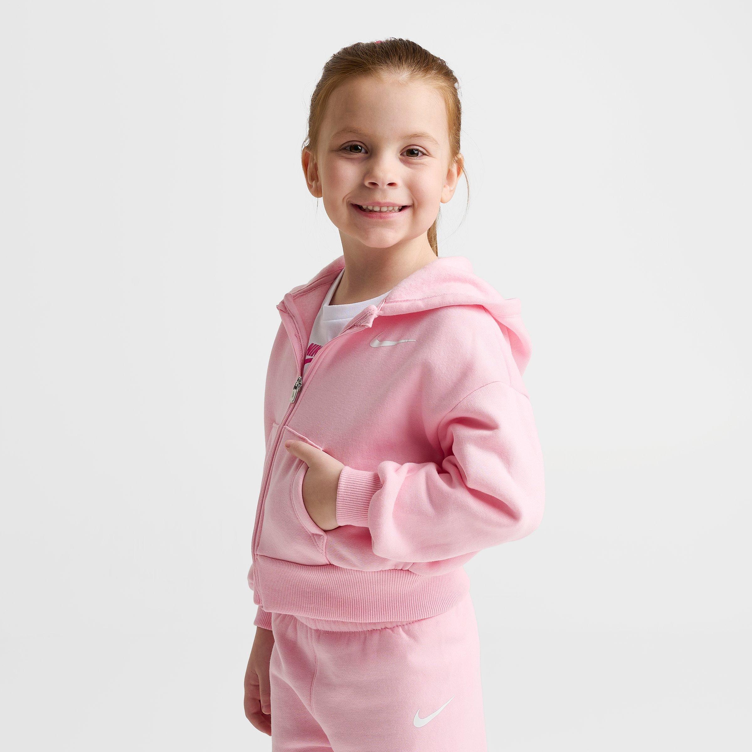 Girls' Toddler Nike Full-Zip Hoodie and Wide Leg Sweatpants Set