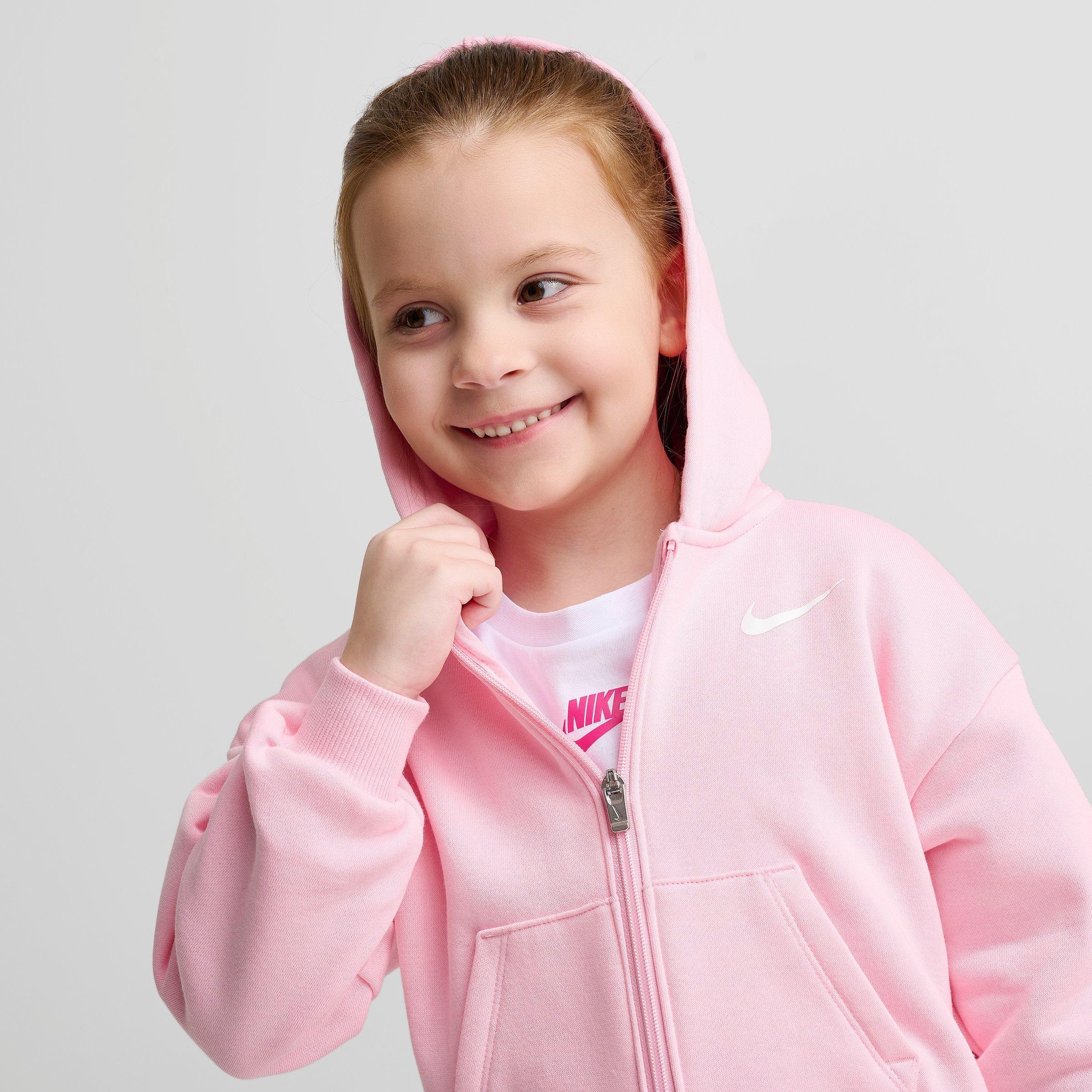 Girls' Toddler Nike Full-Zip Hoodie and Wide Leg Sweatpants Set