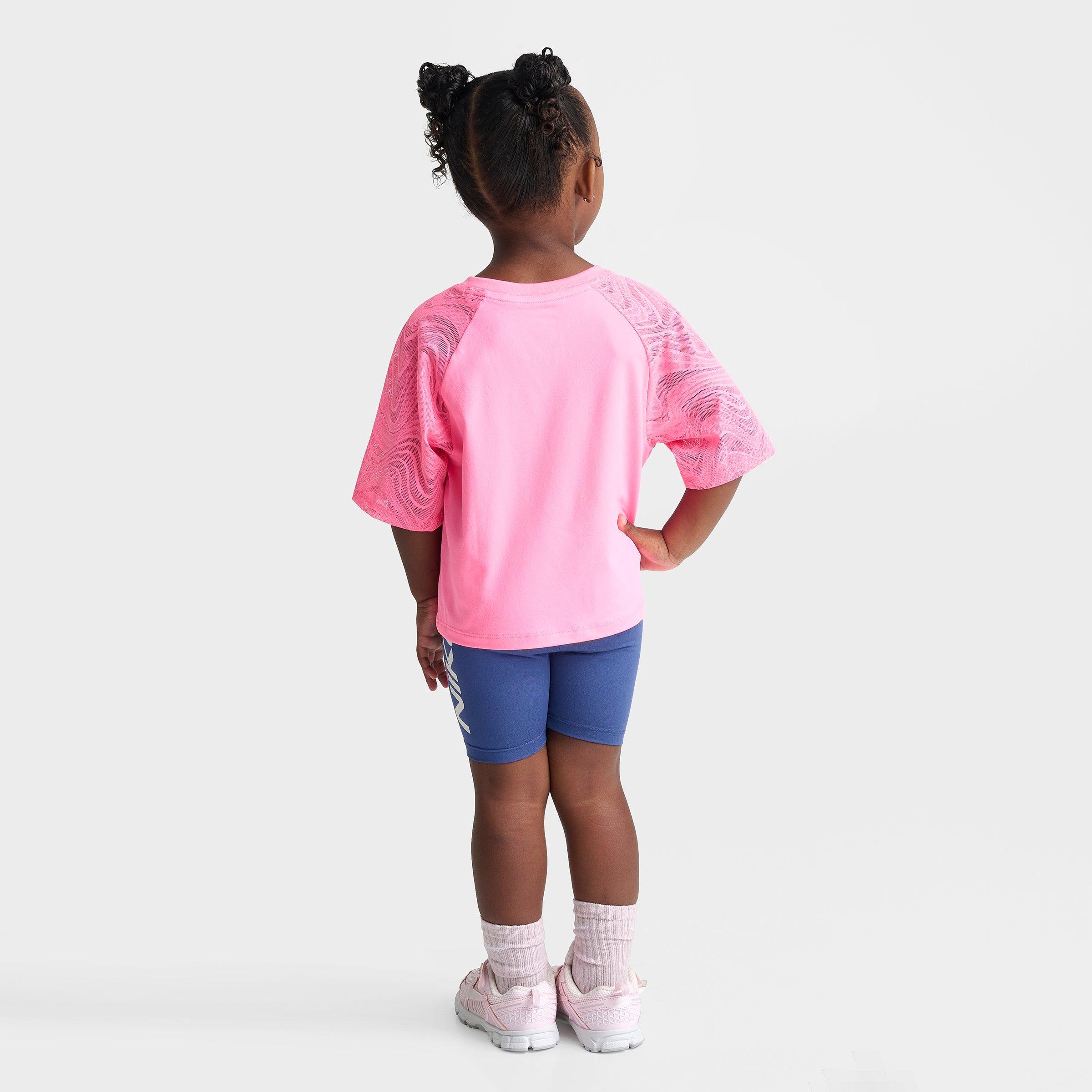 Girls' Toddler Nike Dri-FIT Easy Breezy Boxy Jersey and Bike Shorts Set