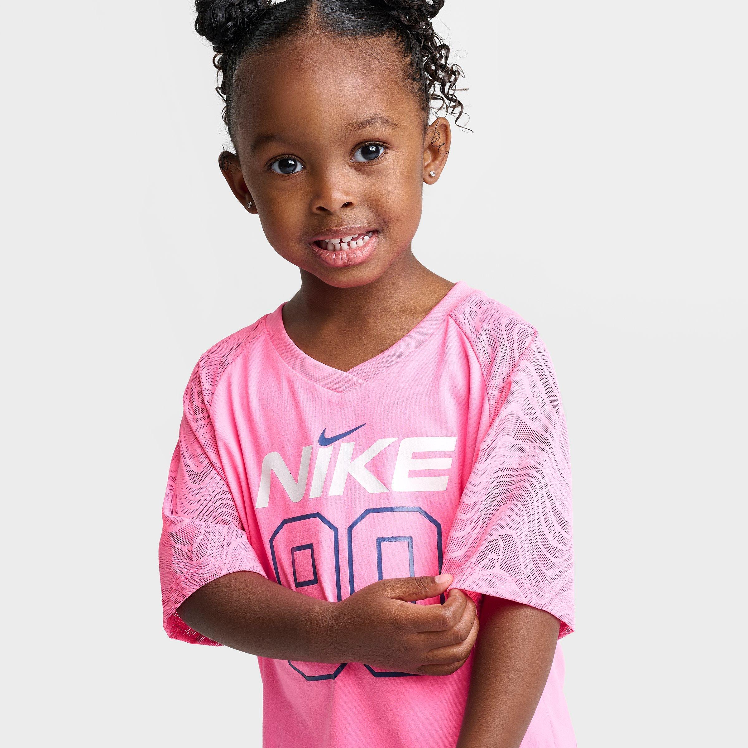 Girls' Toddler Nike Dri-FIT Easy Breezy Boxy Jersey and Bike Shorts Set