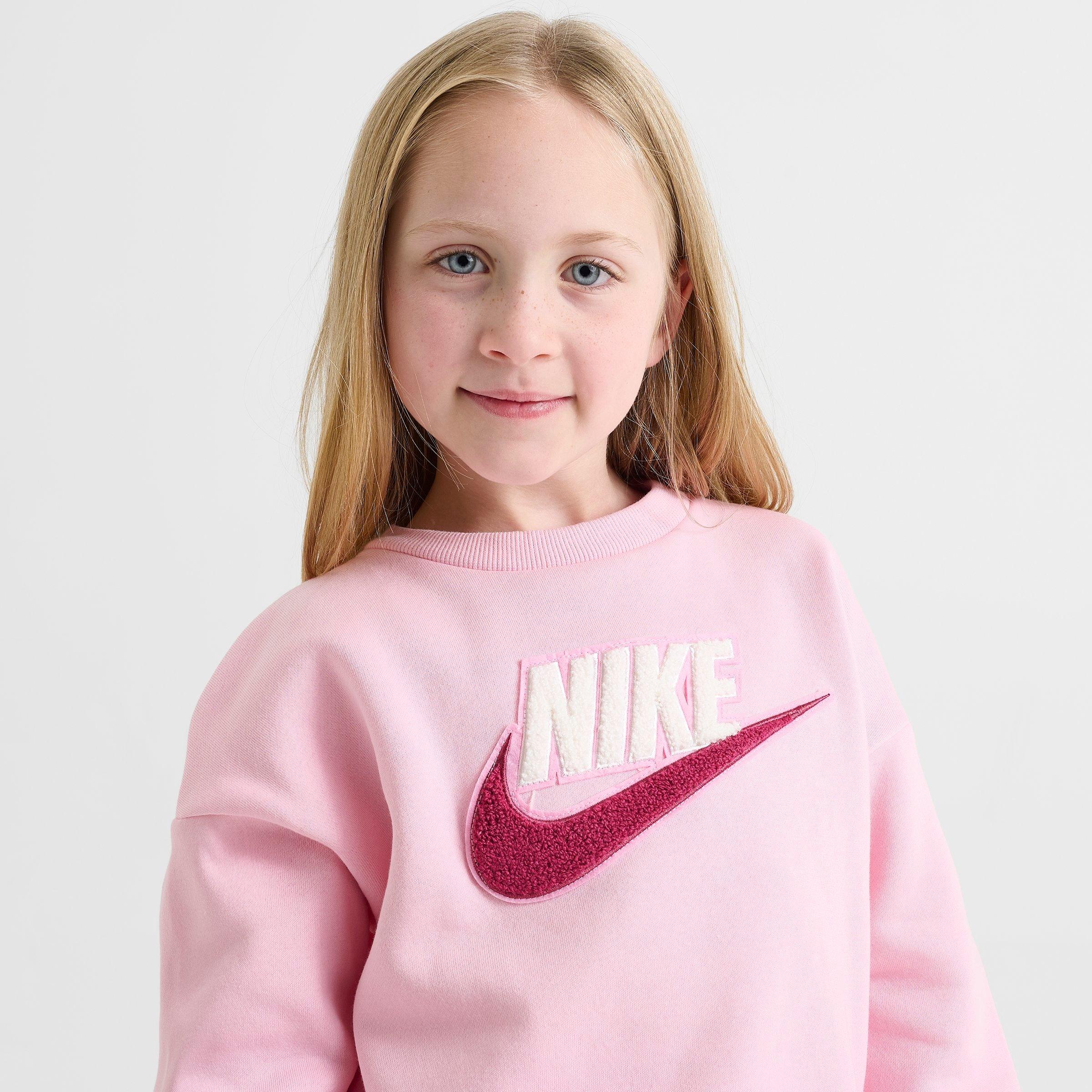 Girls' Infant Nike Futura Crewneck Sweatshirt and Sweatpants Set