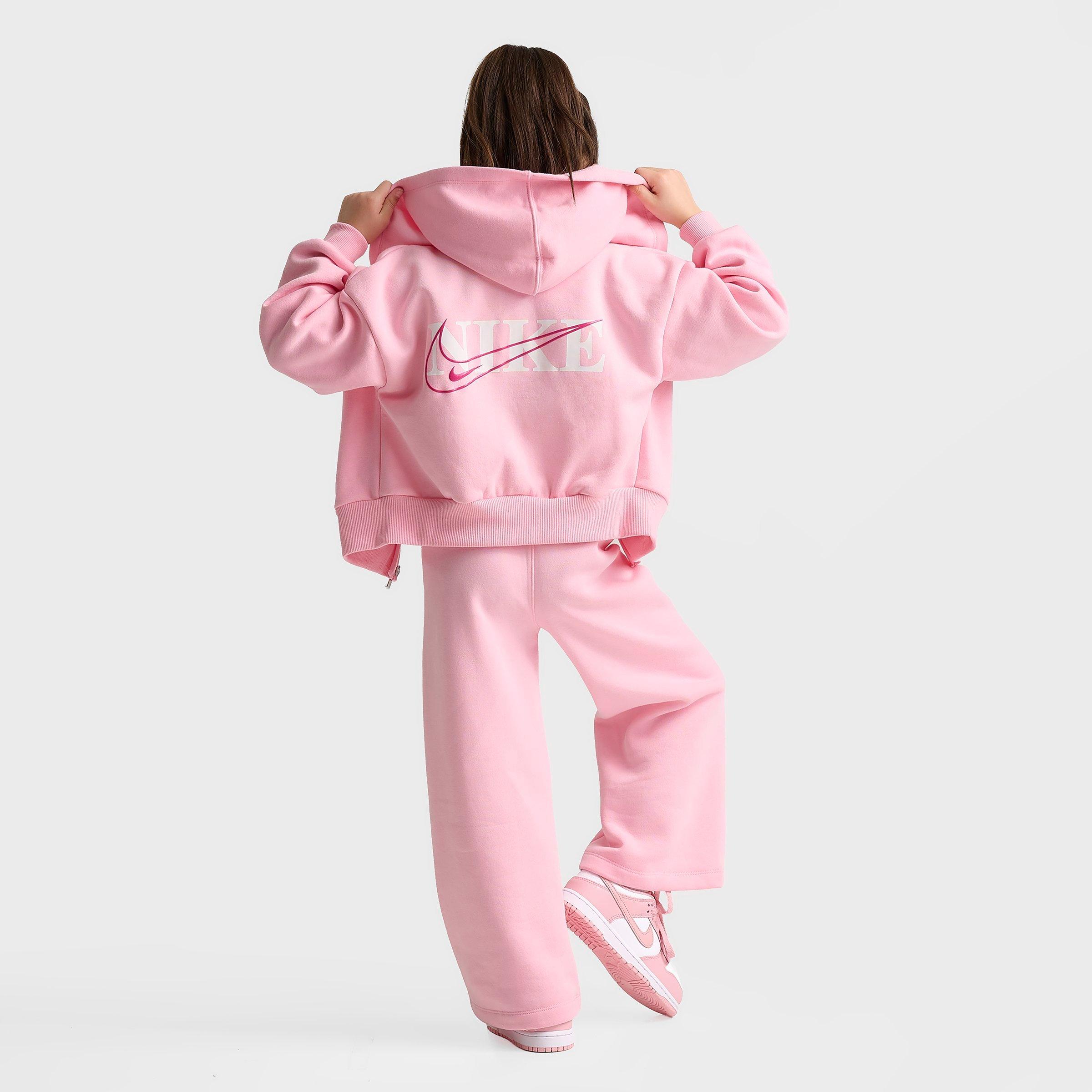 Girls' Little Kids' Nike Full-Zip Hoodie and Wide Leg Sweatpants Set