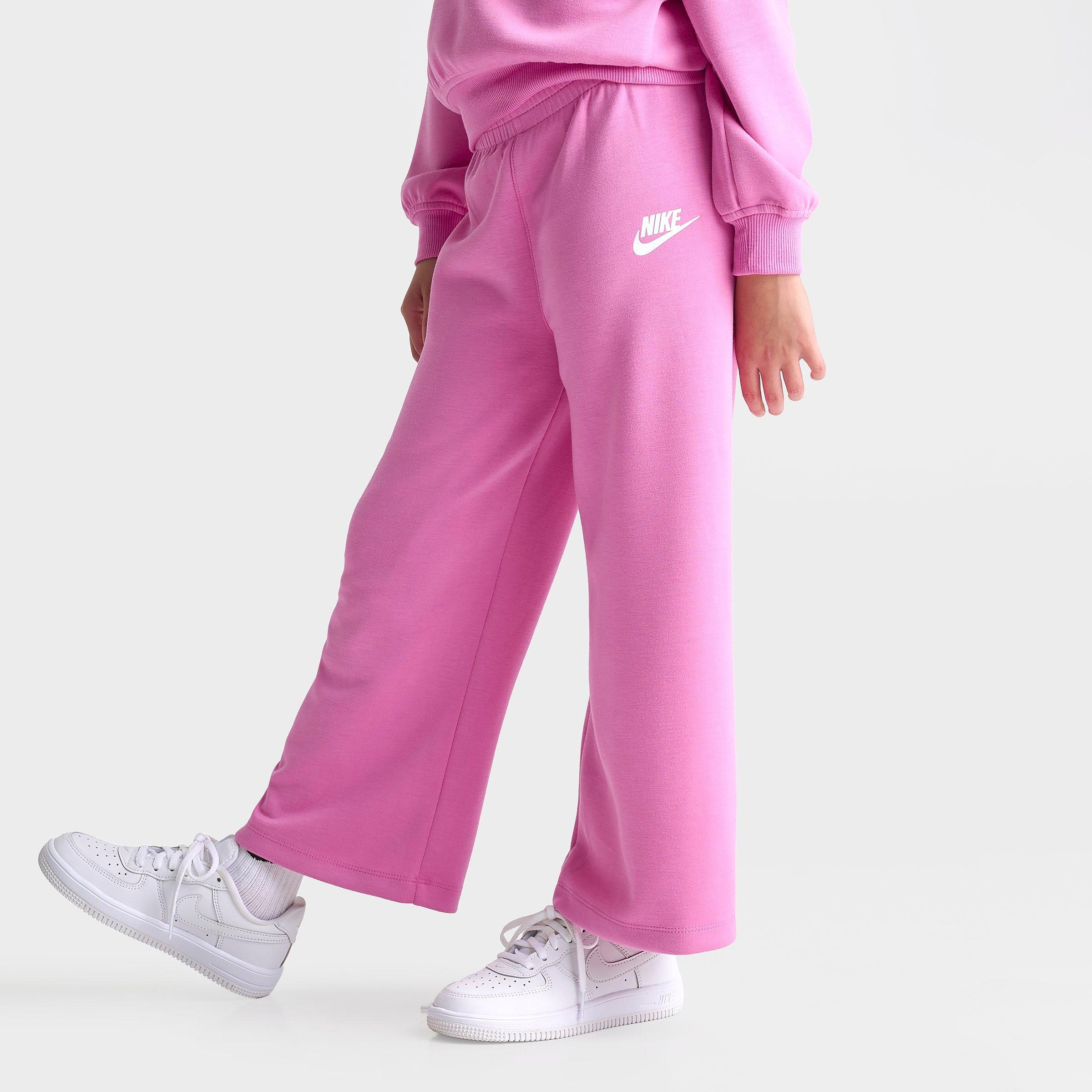 Girls' Little Kids' Nike Crewneck Sweatshirt and Wide Leg Sweatpants Set
