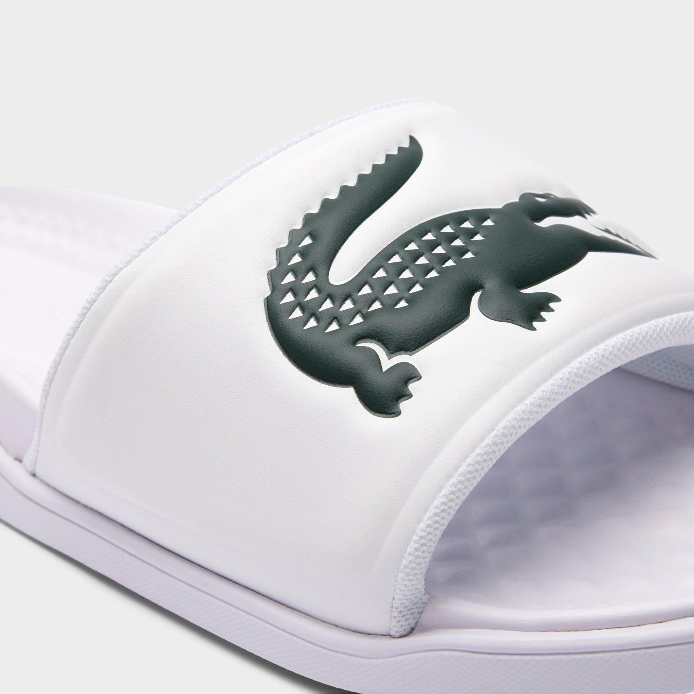 Men's Lacoste Croco Dualiste Logo Slide Sandals