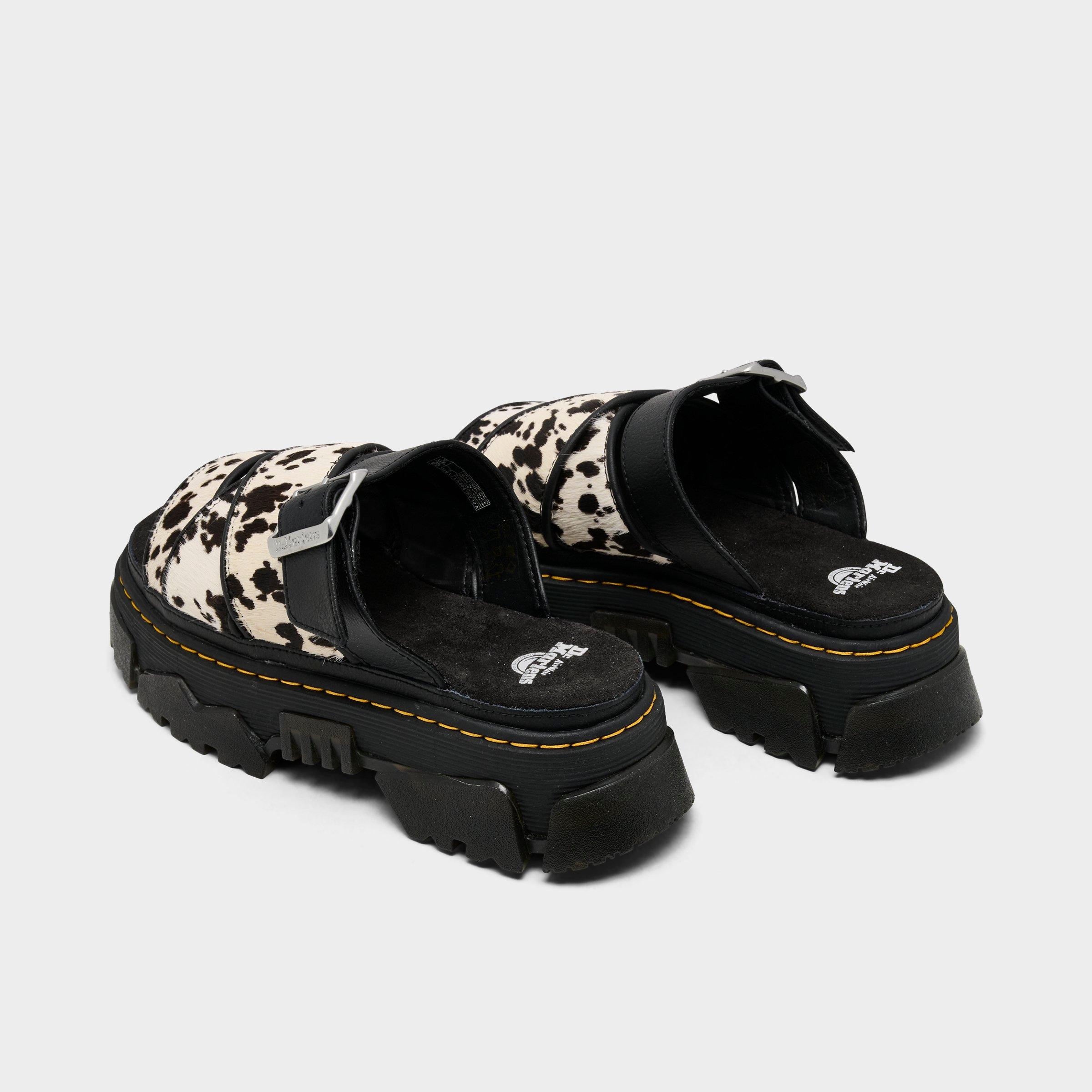 Women's Dr. Martens Mattison Dalmatian Hair On Leather Slide Sandals