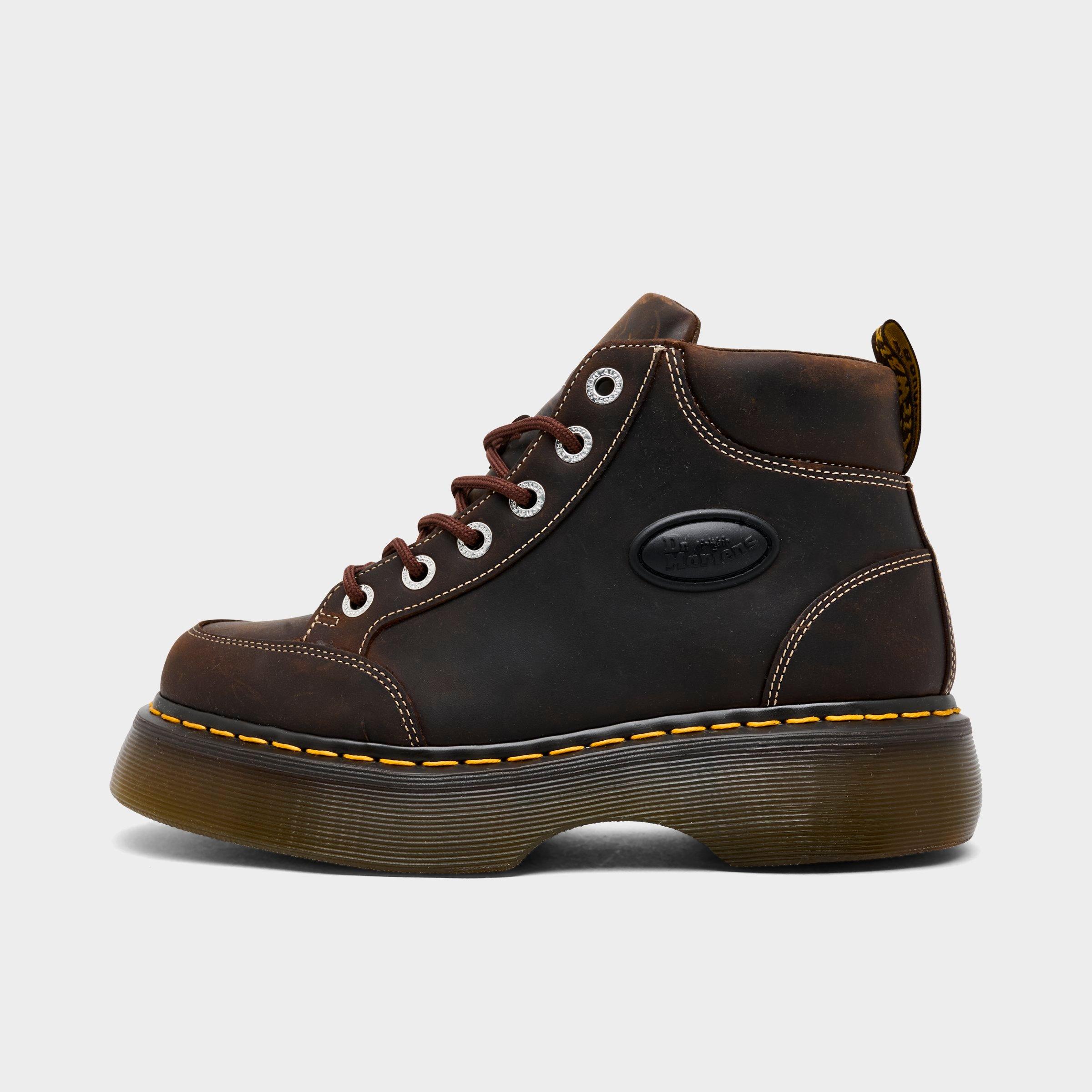 Women's Dr Martens Buzz 6-Eye Crazy Horse Leather Lace-Up Boots