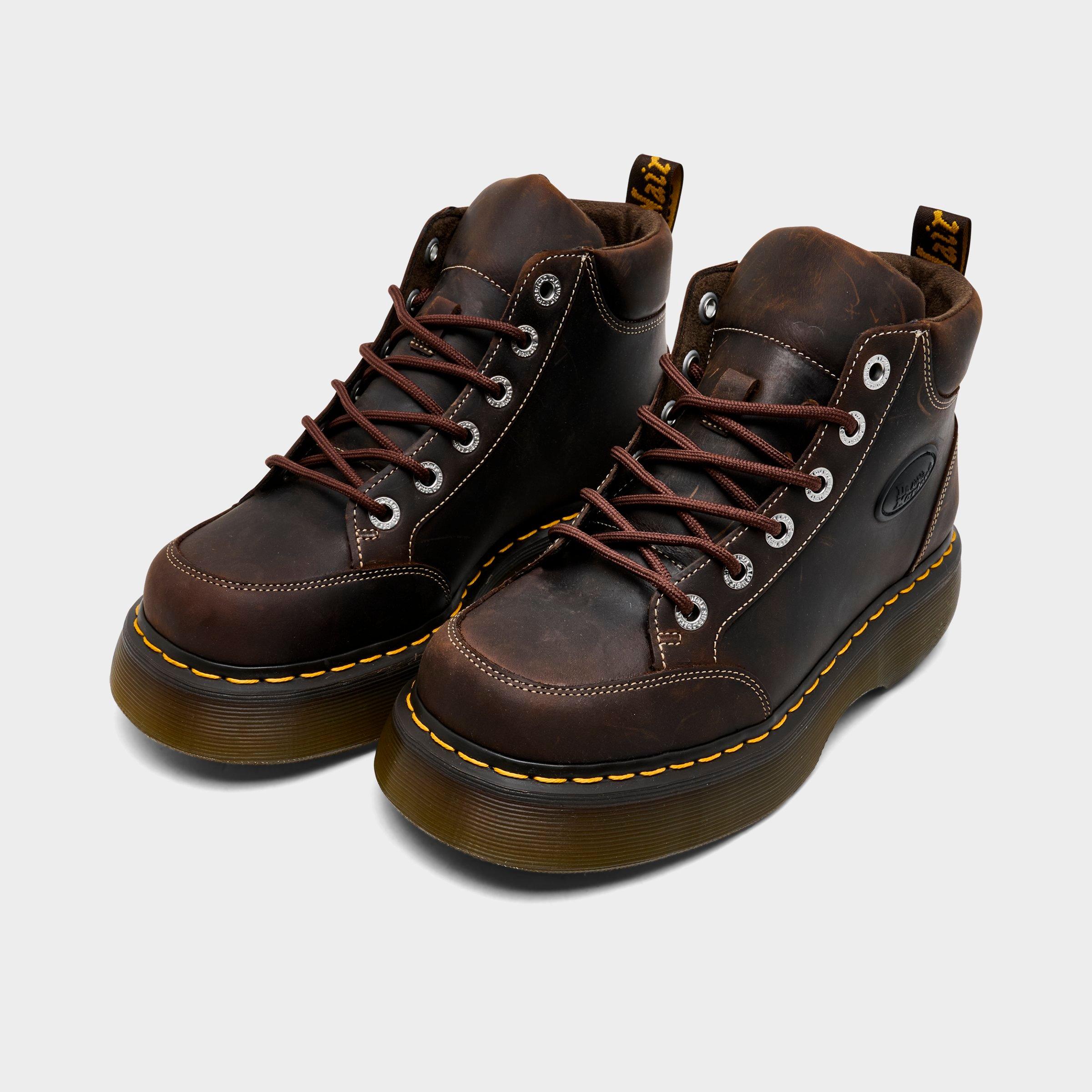 Women's Dr Martens Buzz 6-Eye Crazy Horse Leather Lace-Up Boots
