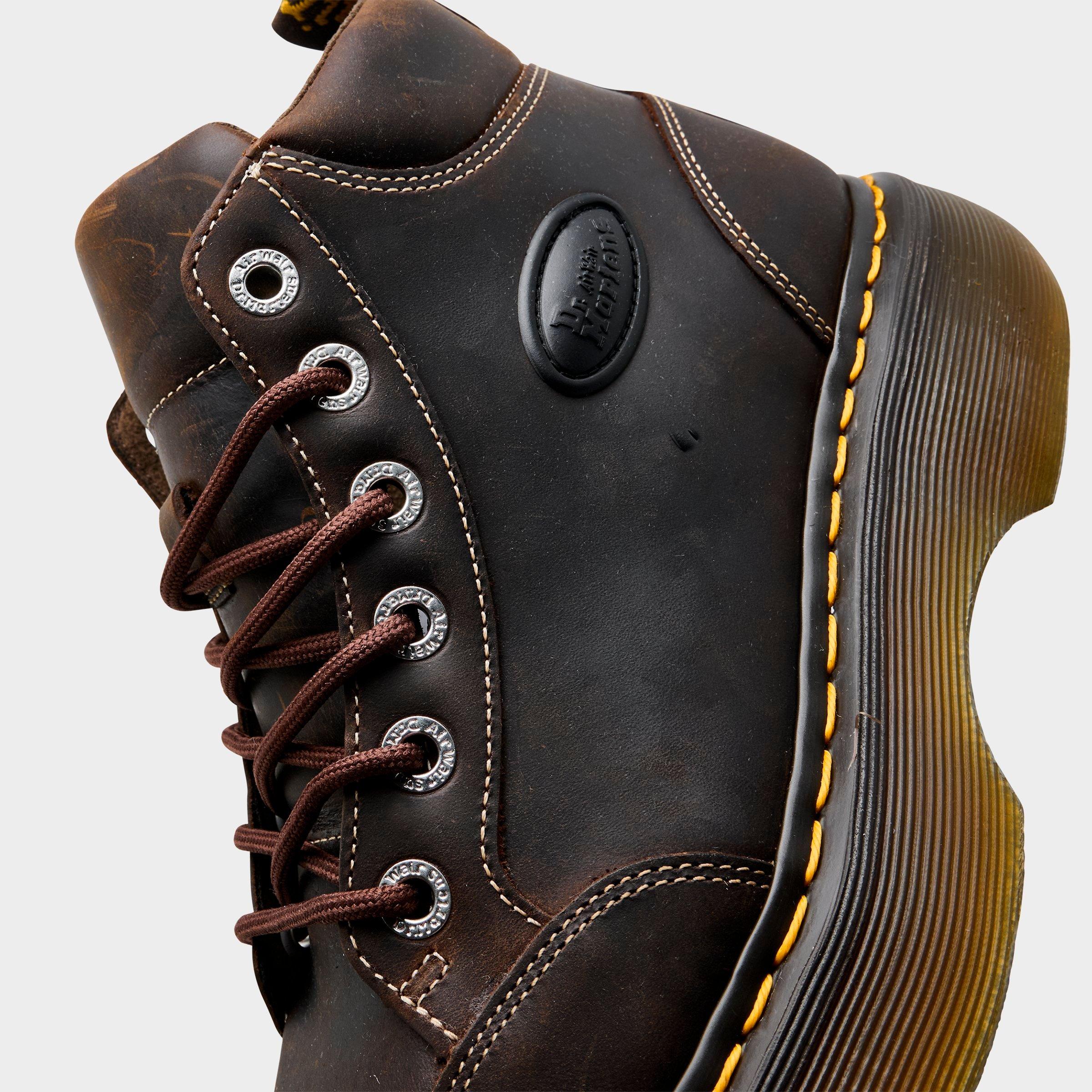 Women's Dr Martens Buzz 6-Eye Crazy Horse Leather Lace-Up Boots