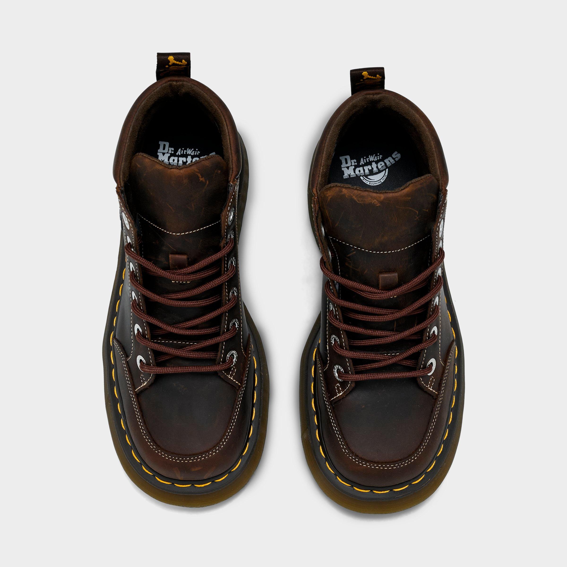Women's Dr Martens Buzz 6-Eye Crazy Horse Leather Lace-Up Boots