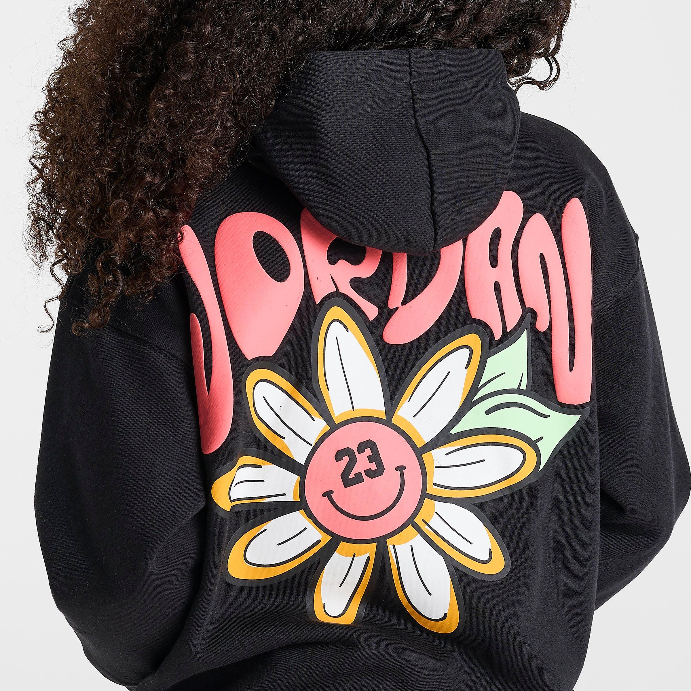 Girls' Big Kids' Jordan Floral Flight Pullover Hoodie