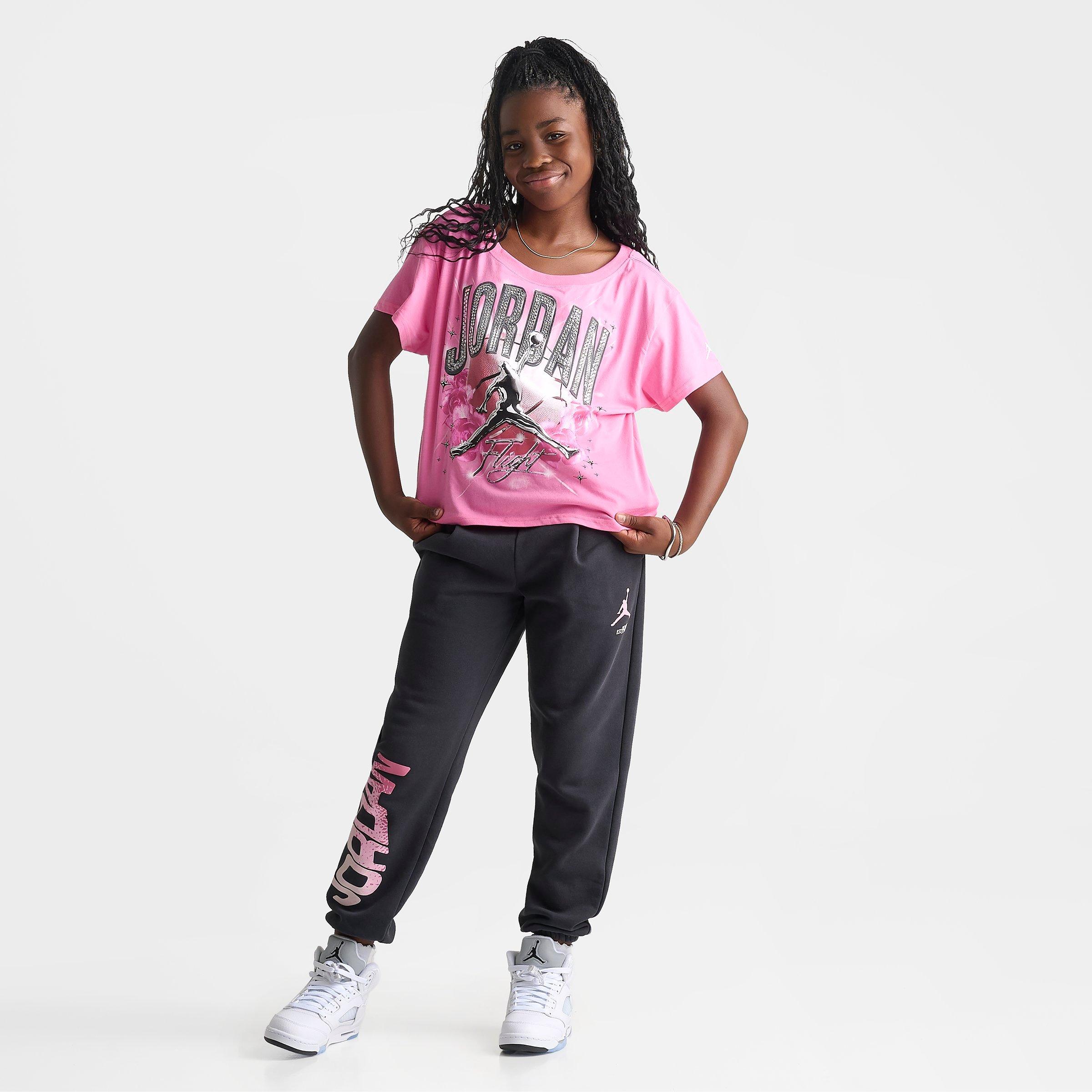 Girls' Big Kids' Jordan Rebel Rose Cropped T-Shirt