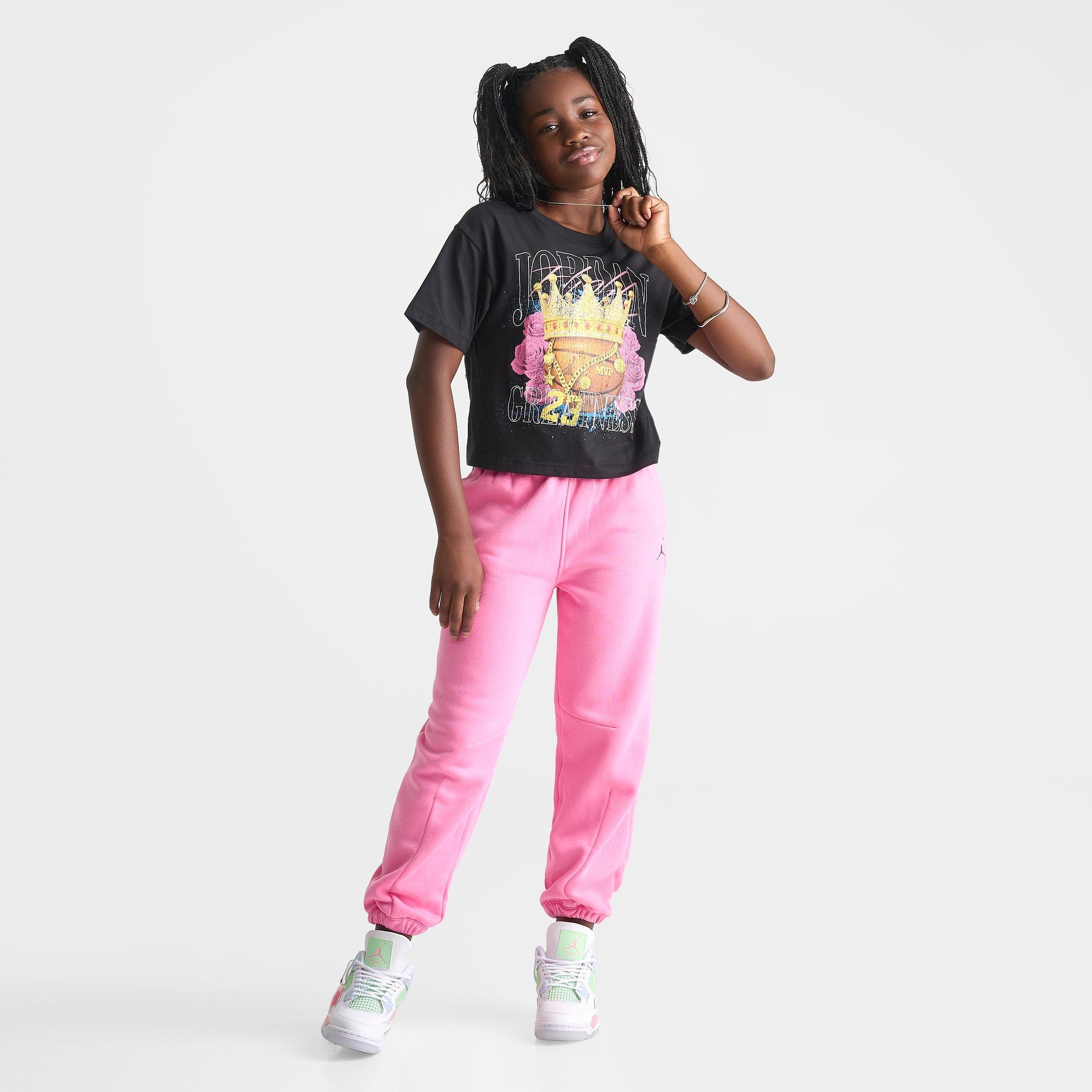 Girls' Big Kids' Jordan Greatness Crown Cropped T-Shirt
