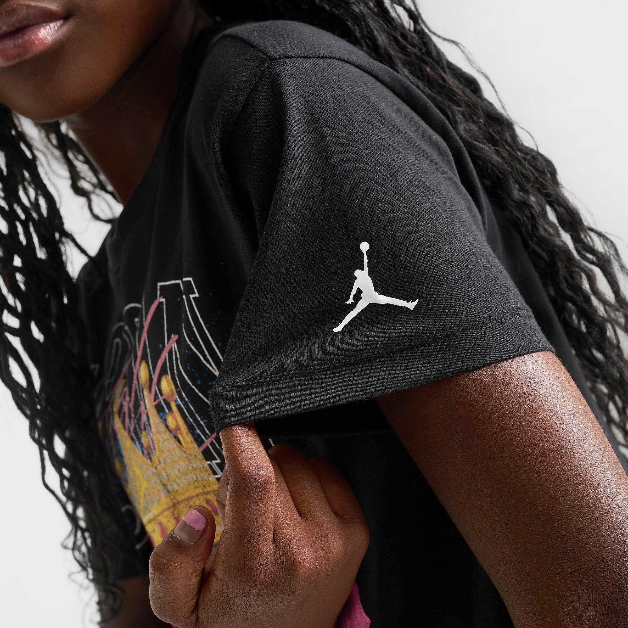 Girls' Big Kids' Jordan Greatness Crown Cropped T-Shirt