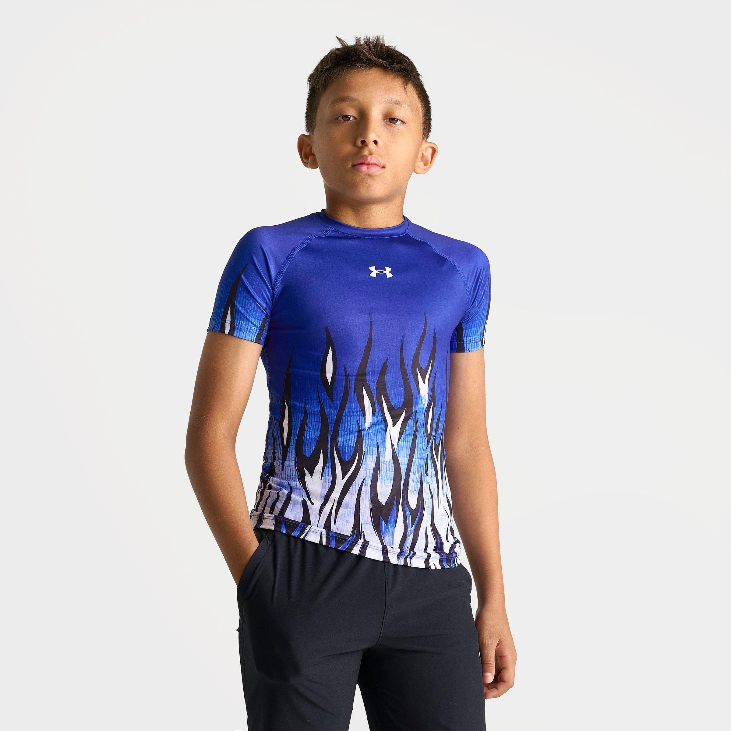 Big Kids' Under Armour x Sharpie Flame Print HeatGear® Training Top