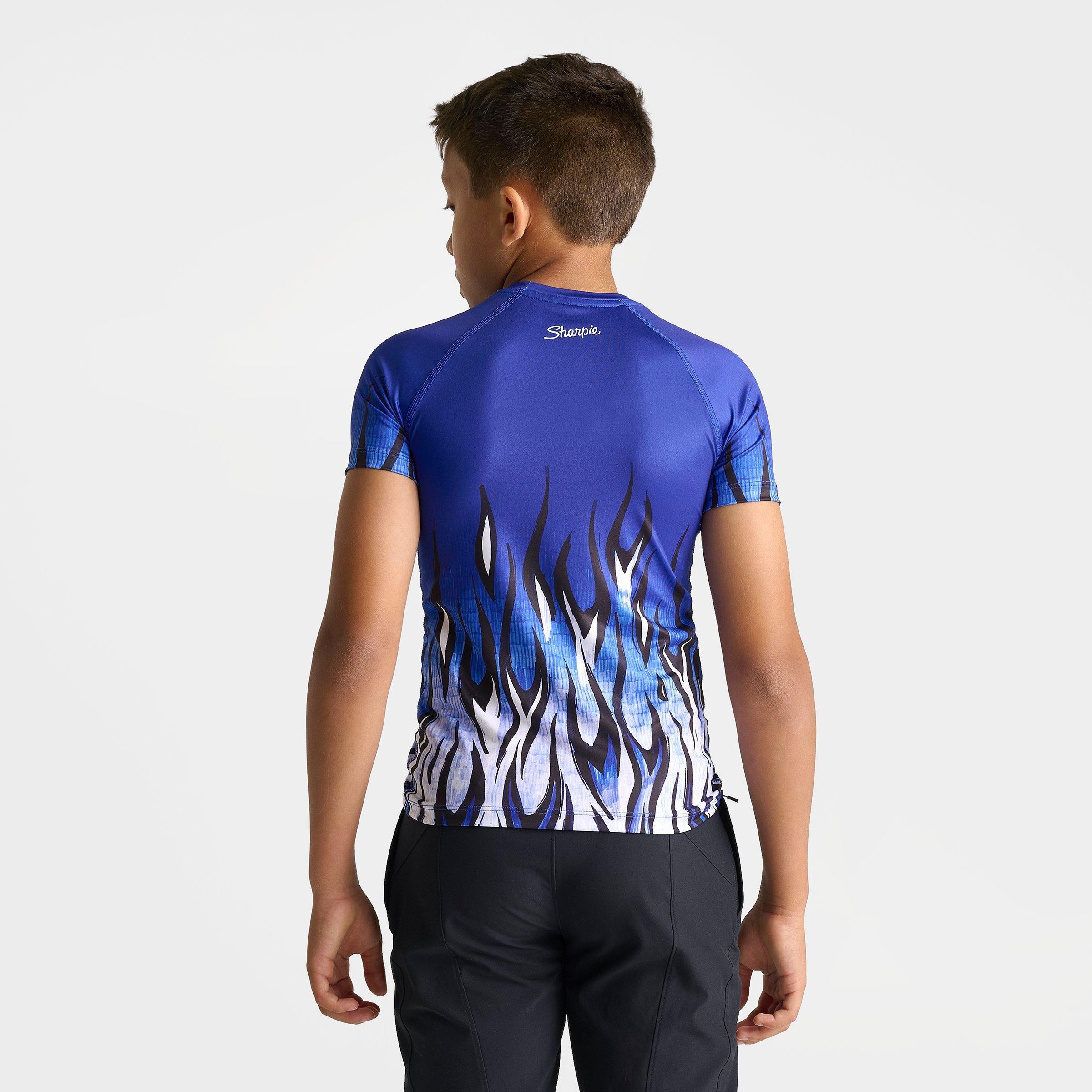 Big Kids' Under Armour x Sharpie Flame Print HeatGear® Training Top