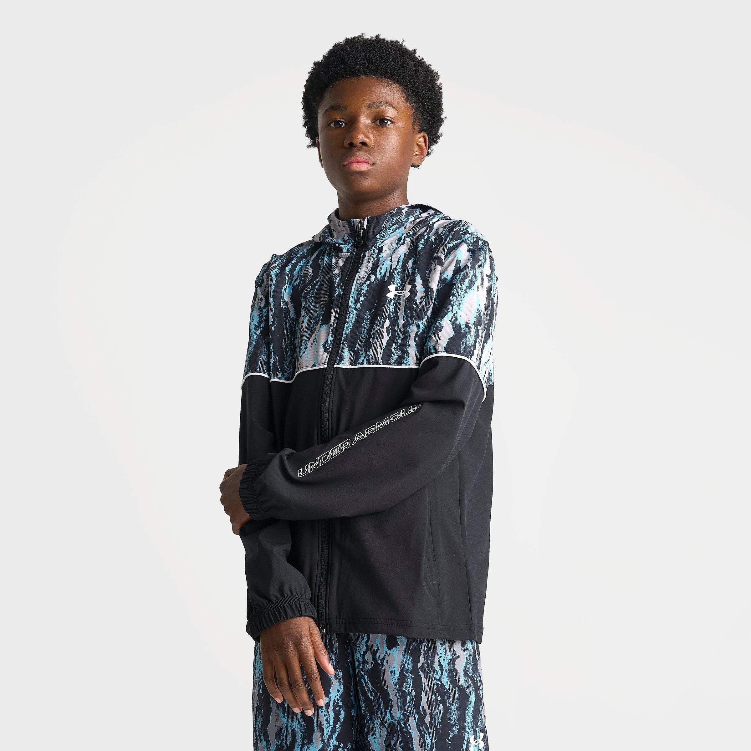 Big Kids' Under Armour Allover Print Full-Zip Woven Jacket