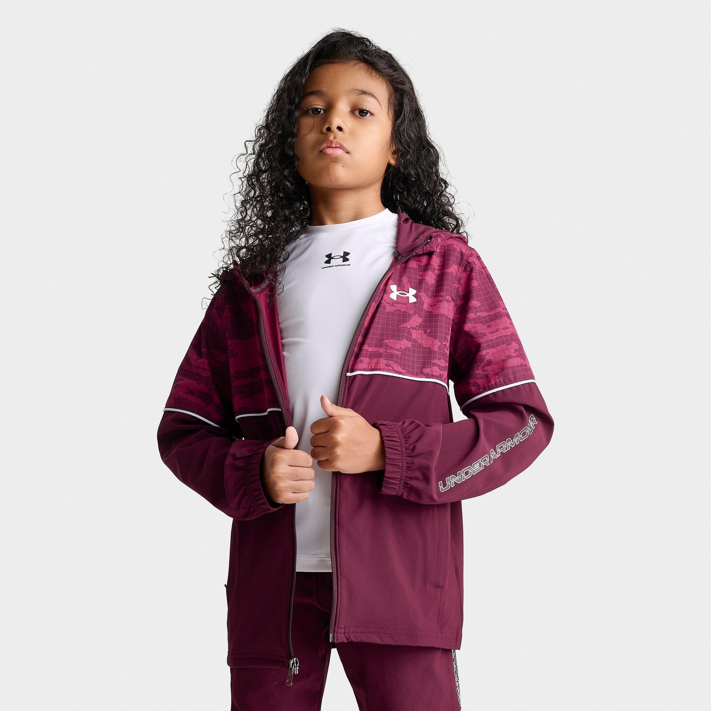 Big Kids' Under Armour Allover Print Full-Zip Woven Jacket