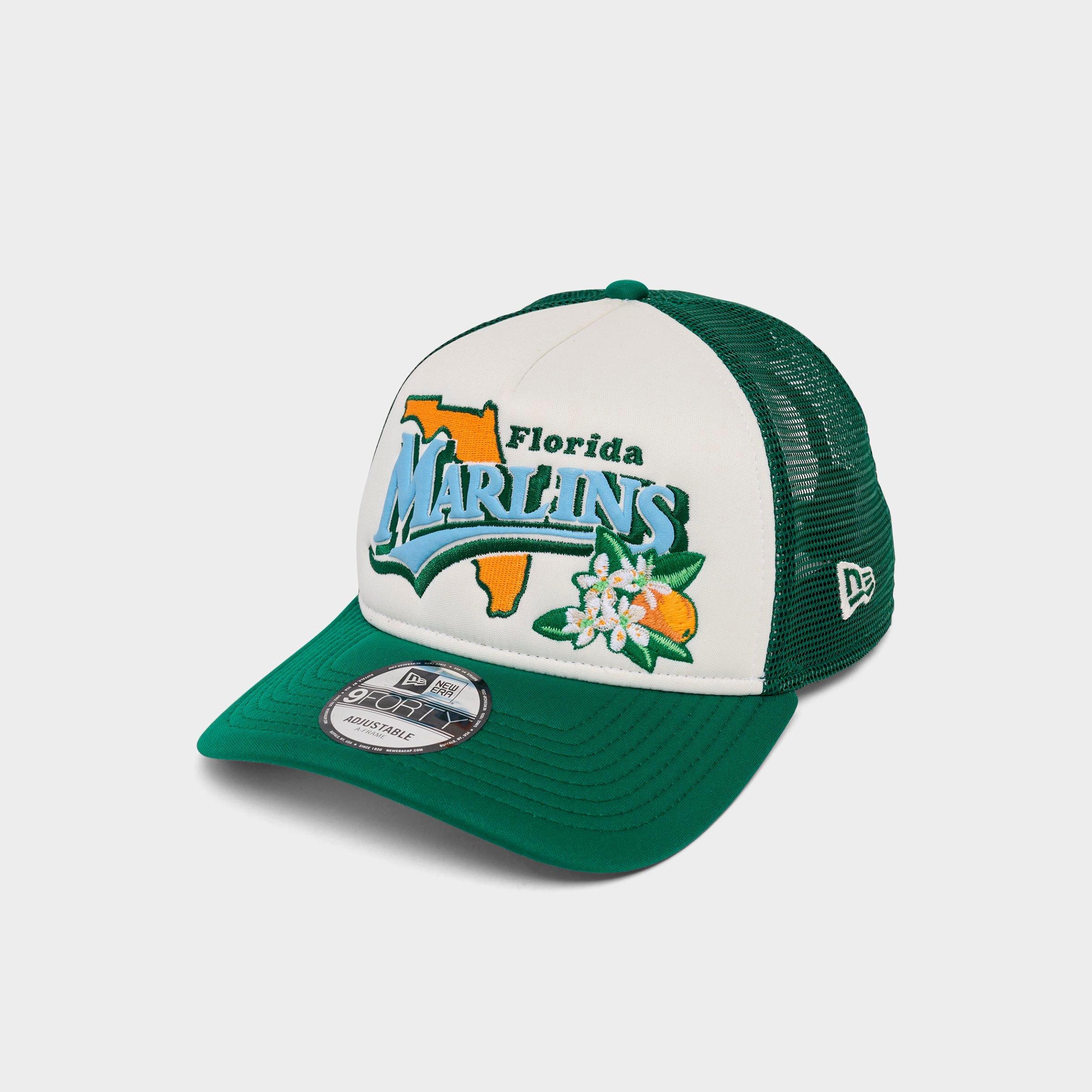 New Era Florida Marlins MLB State Flower 9FORTY A-Frame Trucker Snapback Hat