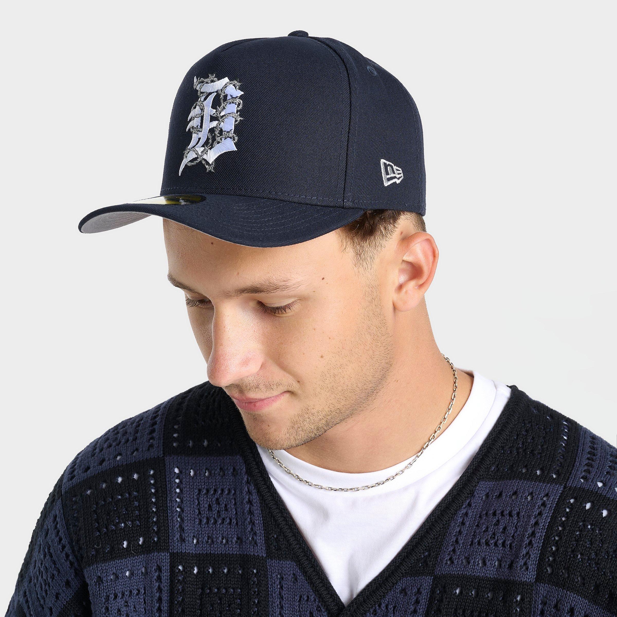 Casquette ajustée Detroit Tigers Overlap 59FIFTY de New Era pour homme, bleu marine