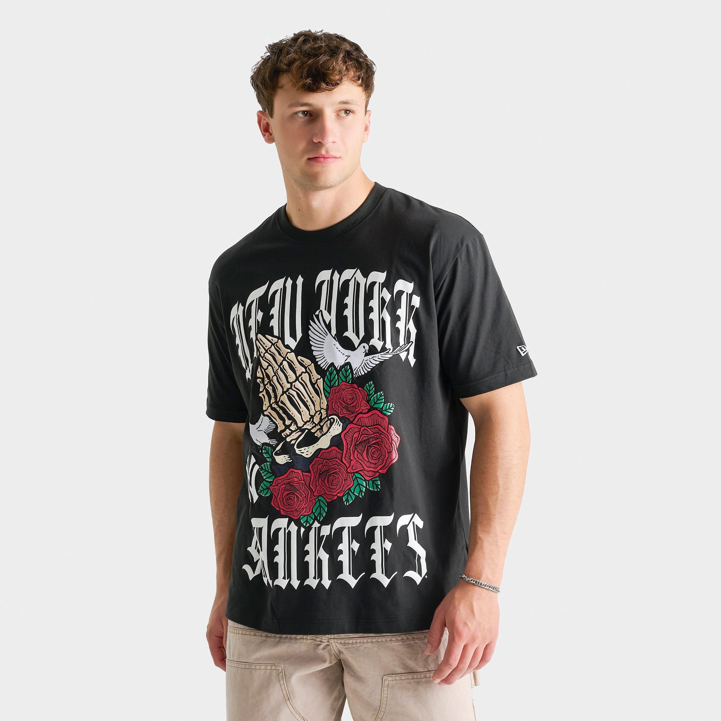 Men's New Era York Yankees MLB Roses and Doves Graphic T-Shirt
