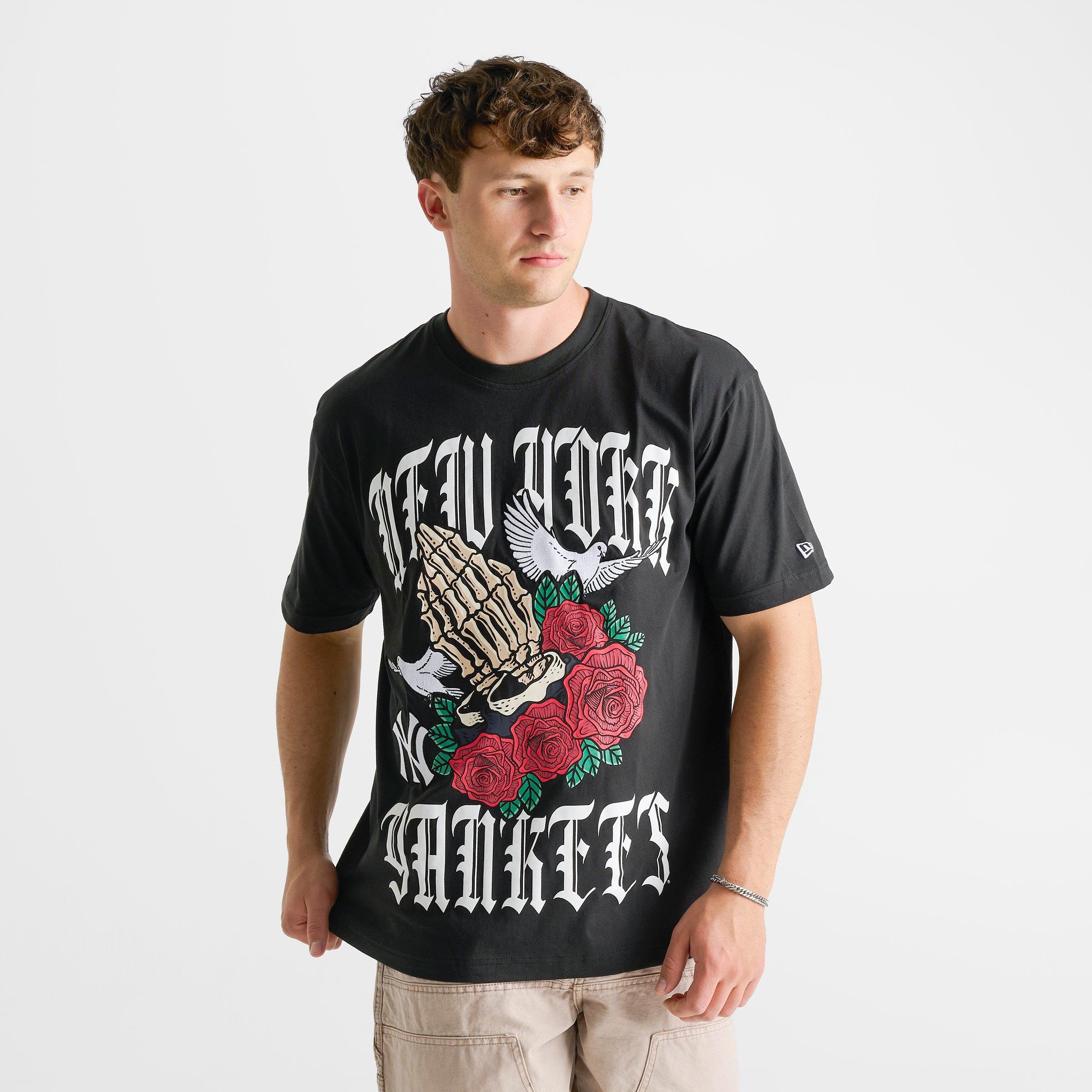 Men's New Era York Yankees MLB Roses and Doves Graphic T-Shirt
