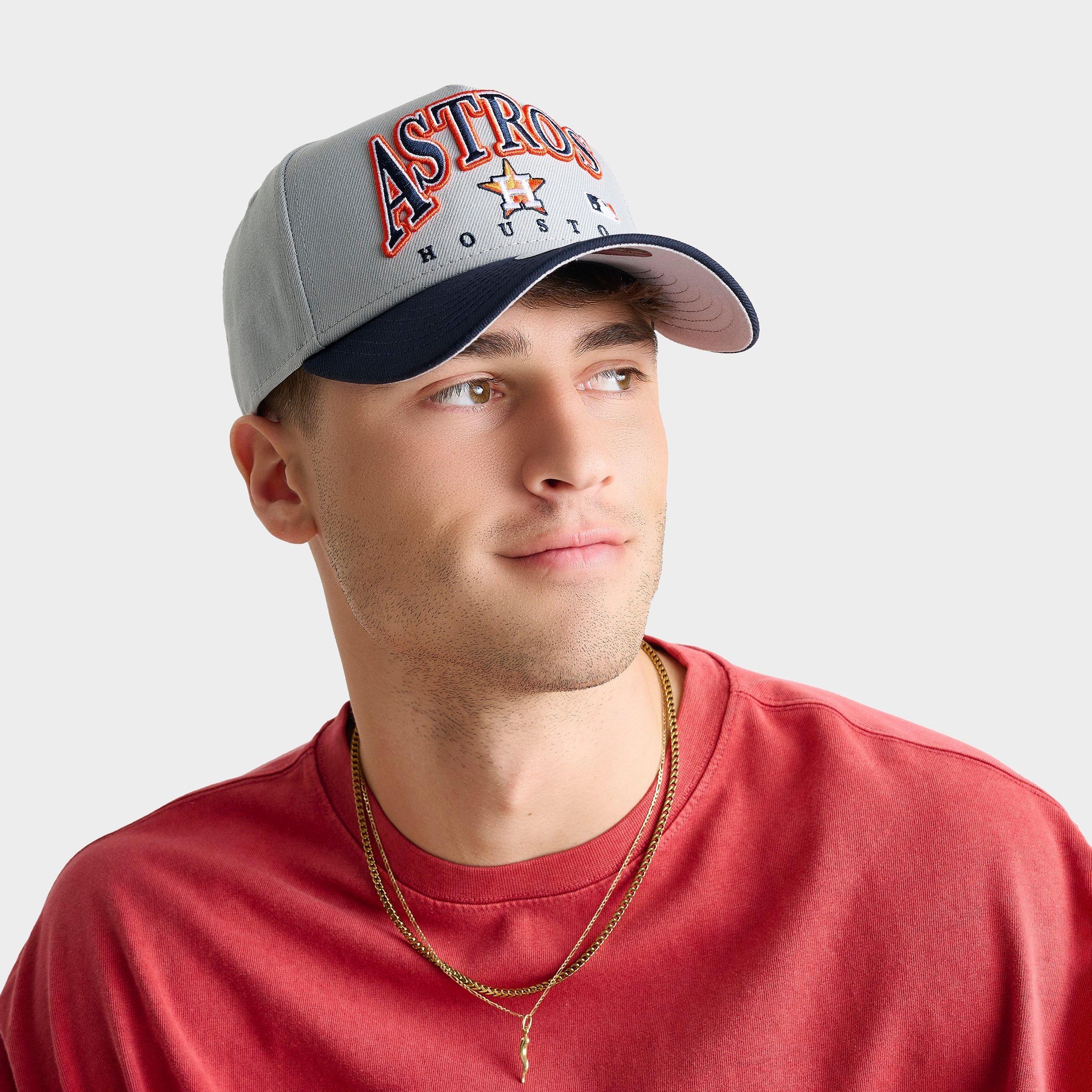 New Era Houston Astros MLB 9FORTY Embroidery Wordmark A-Frame Snapback Hat