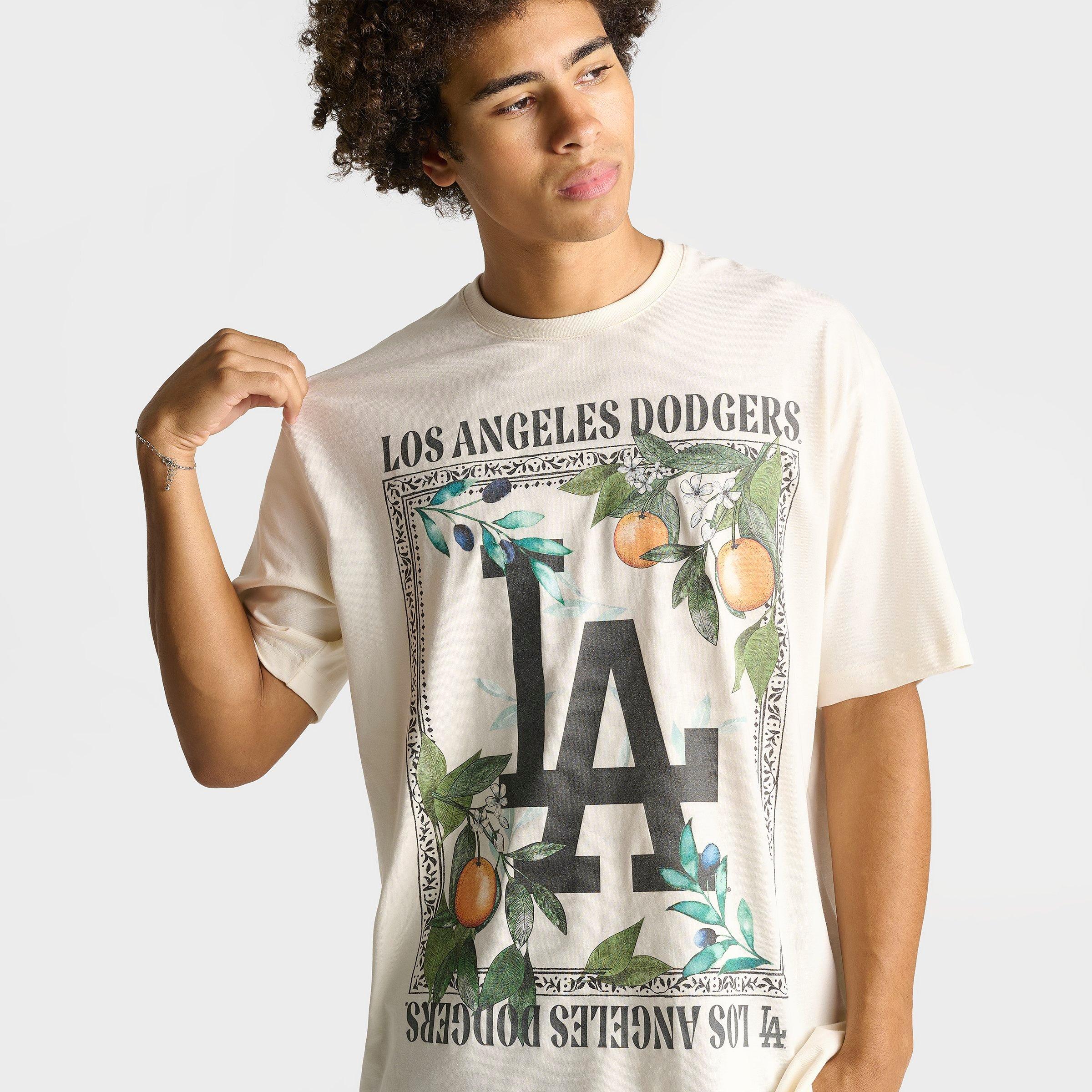 Men's New Era Los Angeles Dodgers MLB Orange Graphic T-Shirt