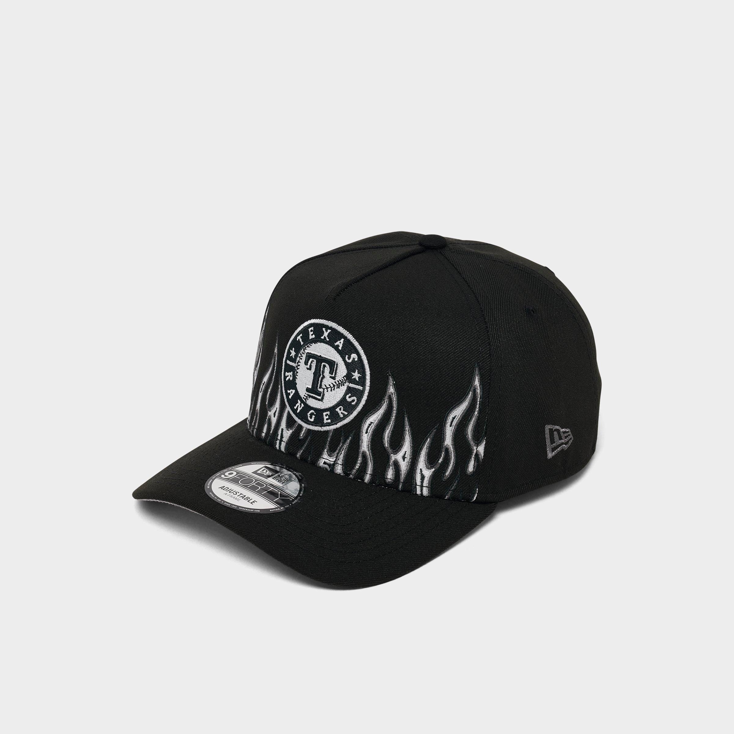 New Era Texas Rangers MLB Large Flame Logo 9FORTY A-Frame Snapback Hat