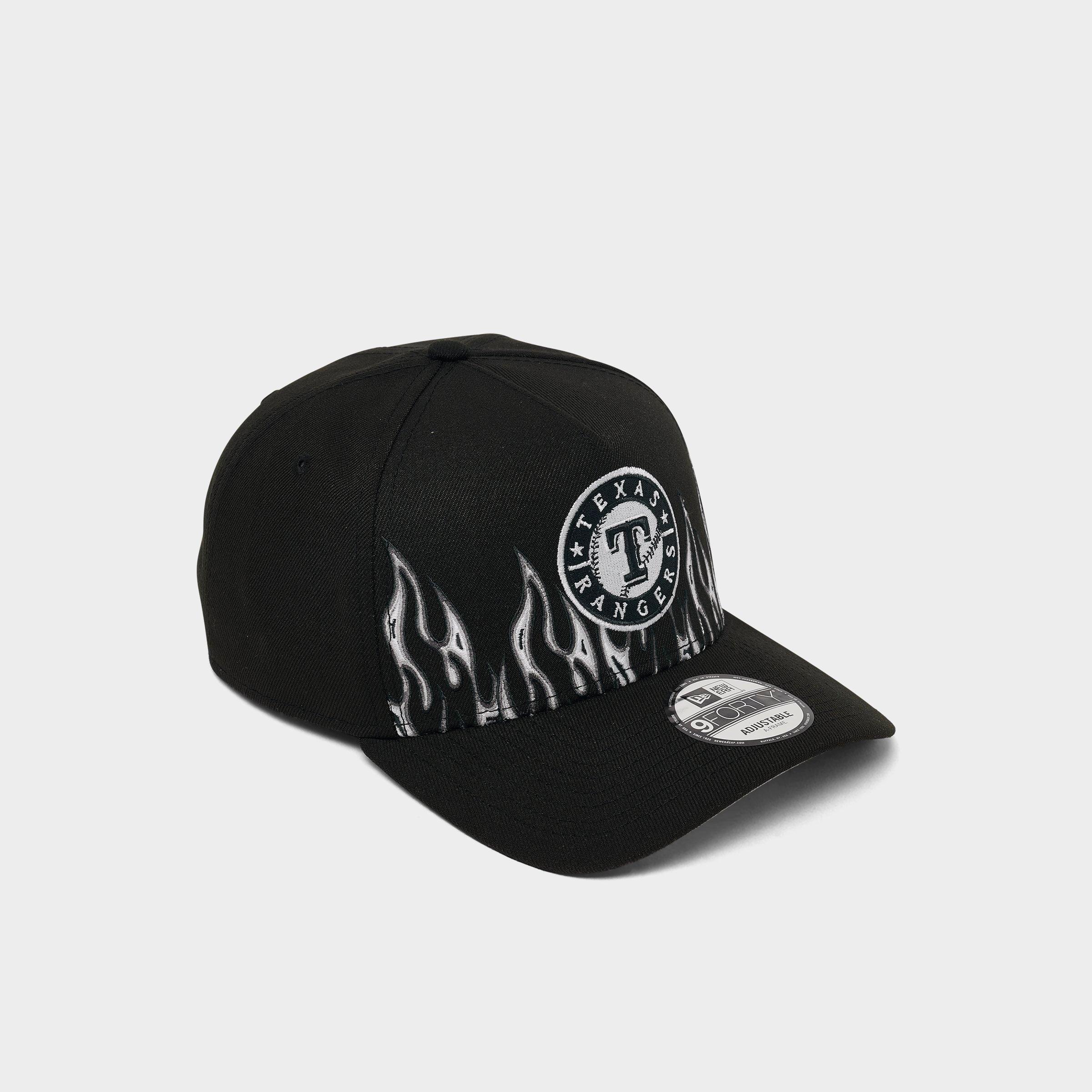 New Era Texas Rangers MLB Large Flame Logo 9FORTY A-Frame Snapback Hat