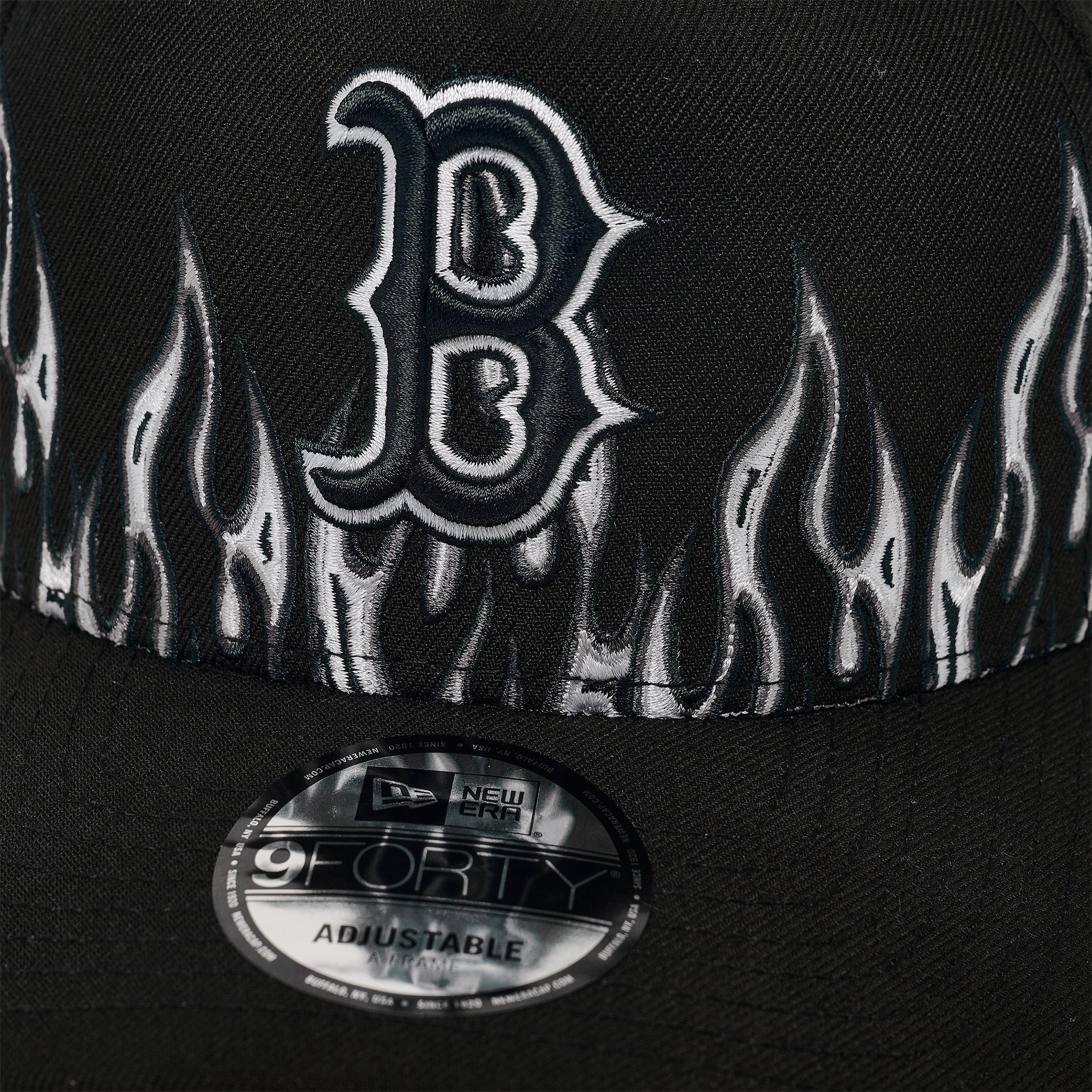 New Era Boston Red Sox MLB Large Flame Logo 9FORTY A-Frame Snapback Hat