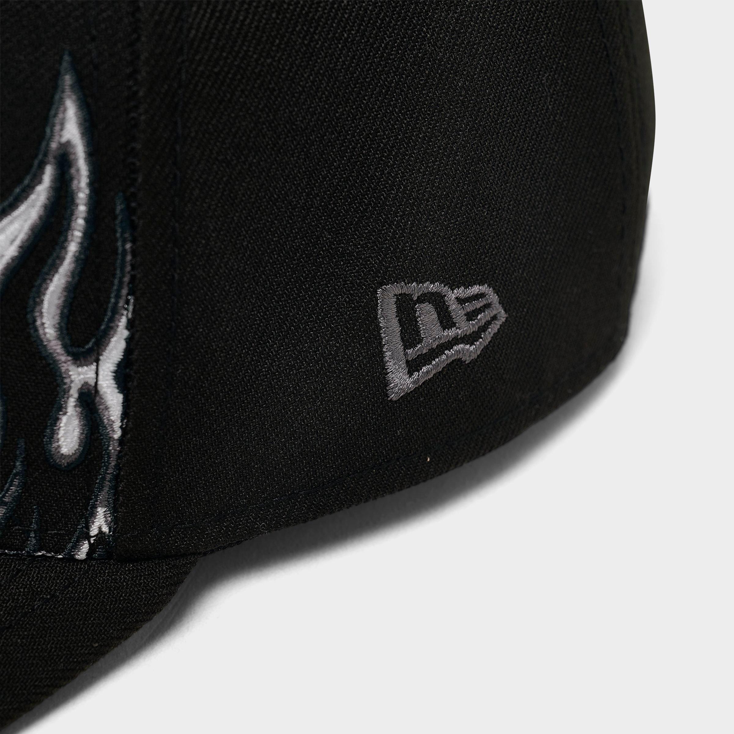 New Era Boston Red Sox MLB Large Flame Logo 9FORTY A-Frame Snapback Hat